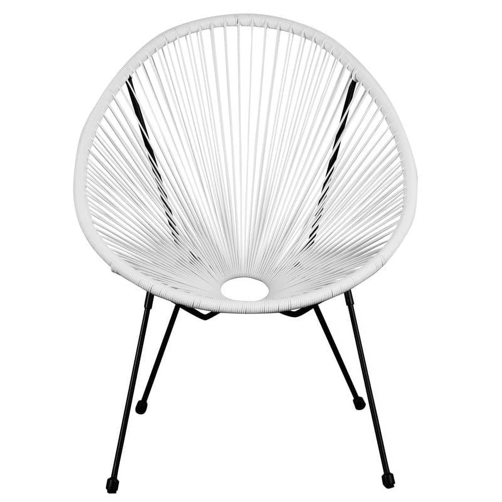 Sassio 3 Piece Hand-Woven Conversation Patio Set, White