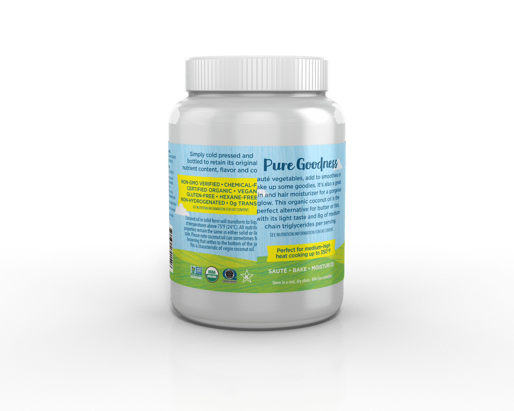 Carrington Farms Virgin Unrefined Coconut Oil, 54.0 FL OZ