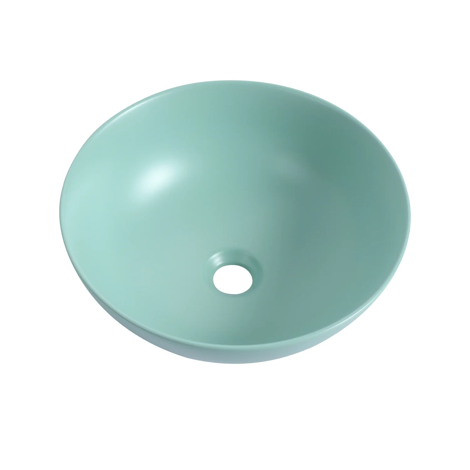 Ceramic Countertop Art Wash Basin  Vessel Sink(Matt Light Green)