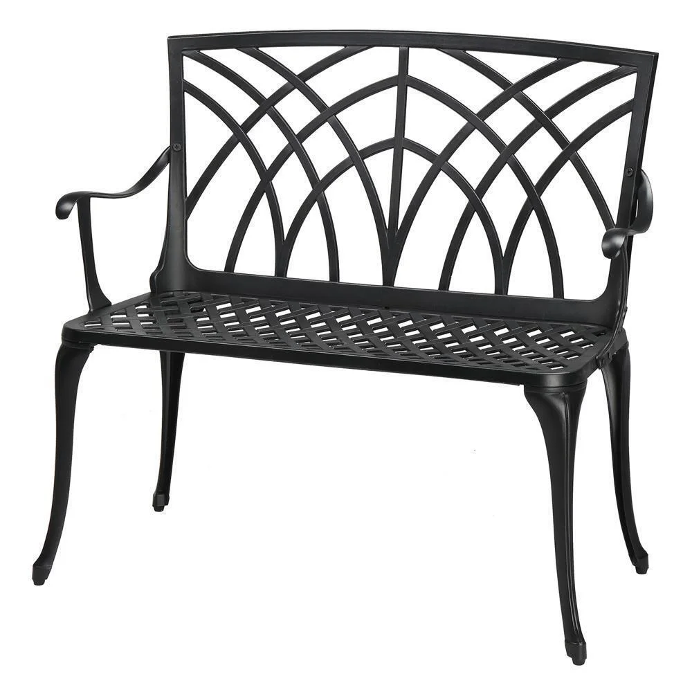 38in Outdoor Patio Park Garden Bench Cast Aluminum Chair Love Seat Park School