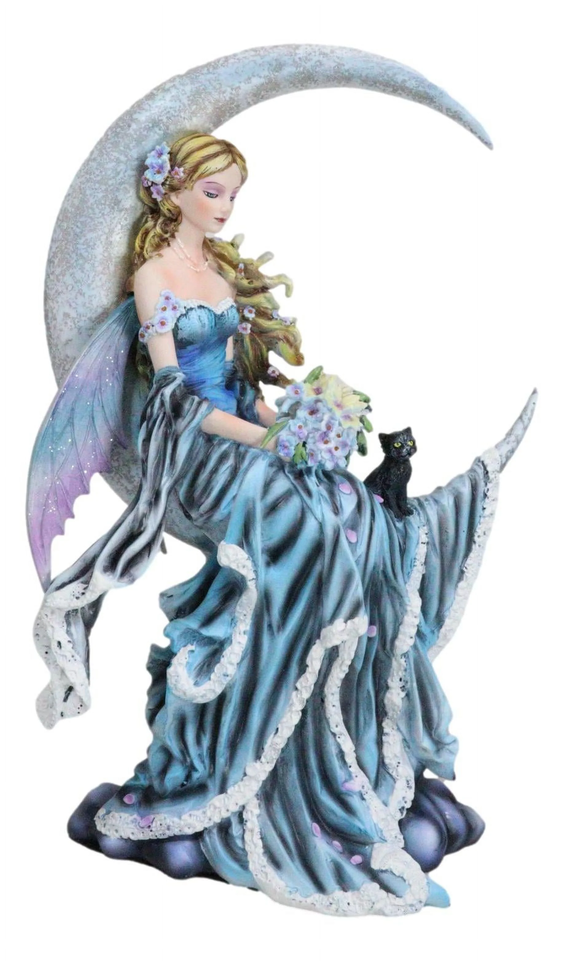 Ebros Large Celestial Moon Water Elemental Fairy Statue 11