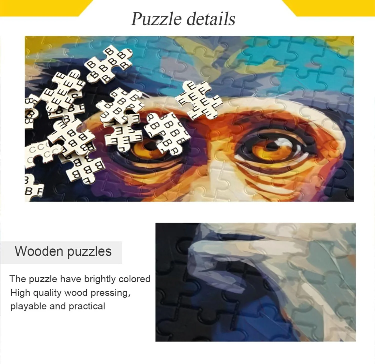 SKYSONIC Colorful Cute Monkey Jigsaw Puzzles for Adults 1000 Pieces,Decompression Entertainment Game Family Puzzles Gifts for Kids and Teenagers