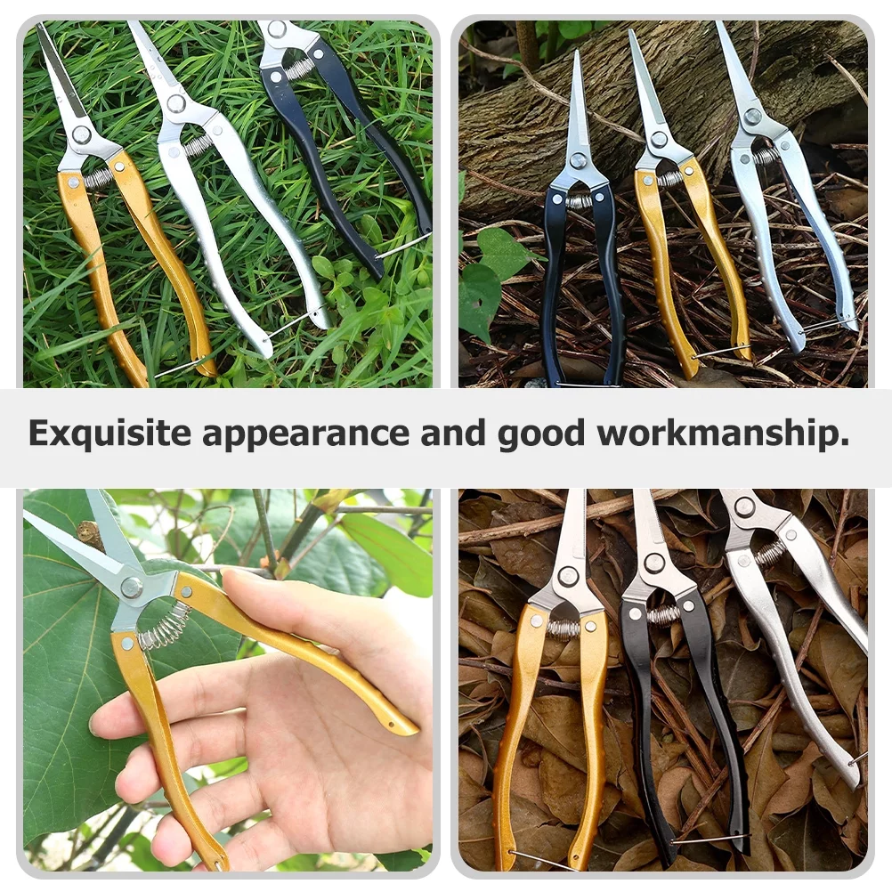 Qumonin 2pcs Stainless Steel Garden Pruning Shears for Indoor Plants