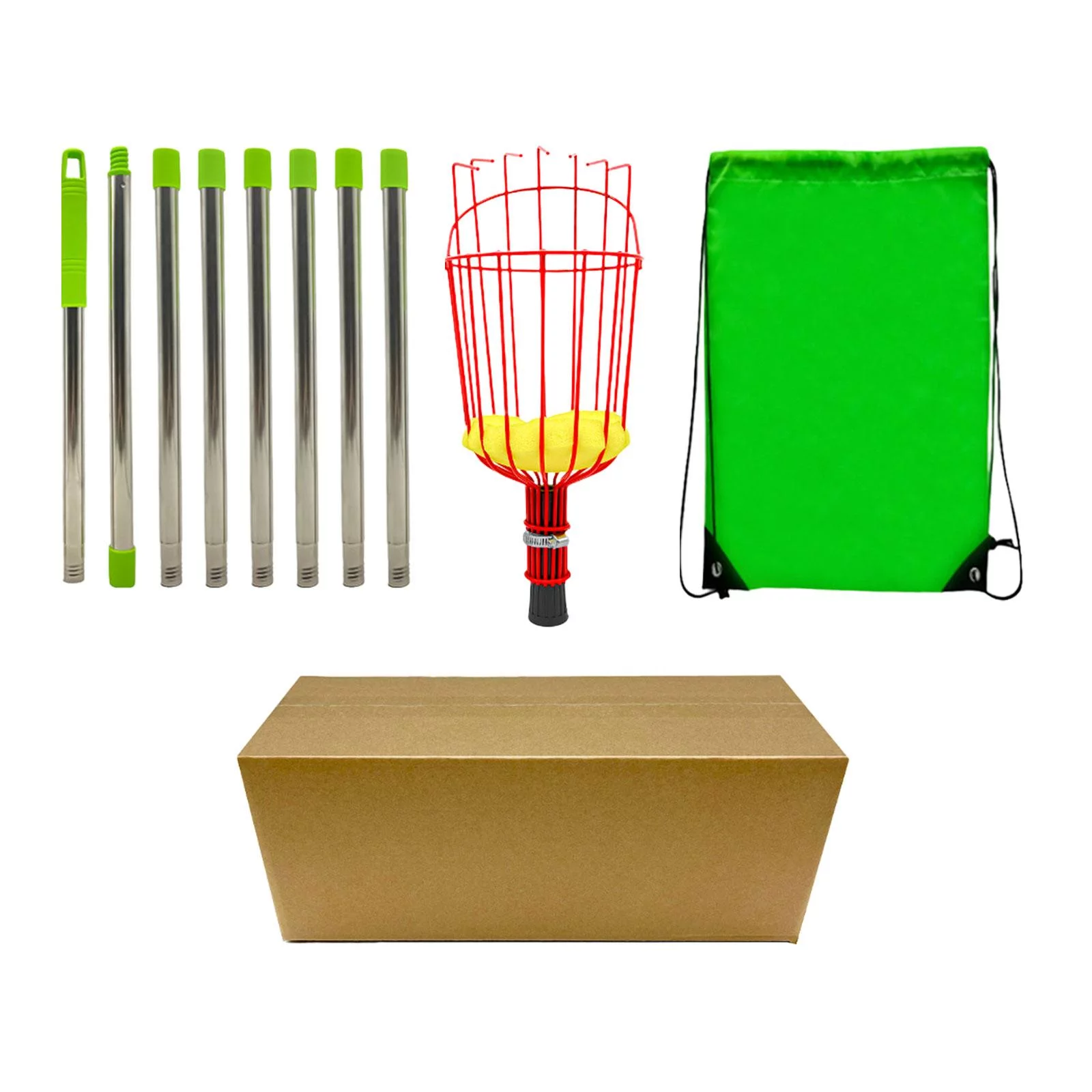 Fruit Picker Fruit Picking Equipment Portable Tree Picker Fruit Catcher Device Fruit Picking Harvester for Pear Peach Garden Cherry .2 Meter