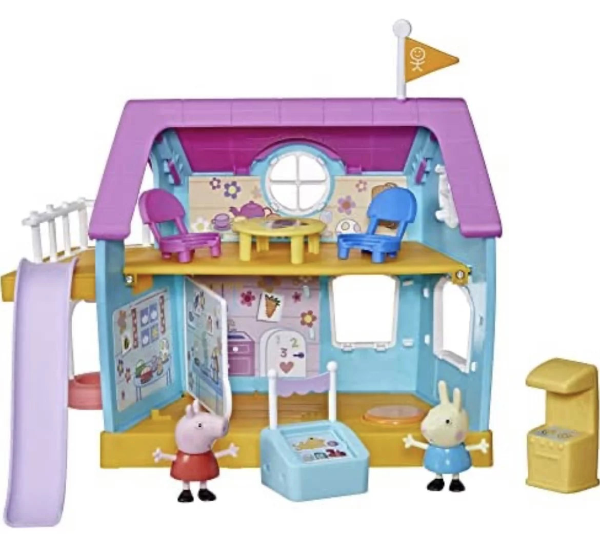Peppa Pig Peppa’s Club Peppa’s Kids-Only Clubhouse Playset Preschool Toy; Sound Effects; Includes 2 Figures, 7 Accessories; Ages 3 and Up
