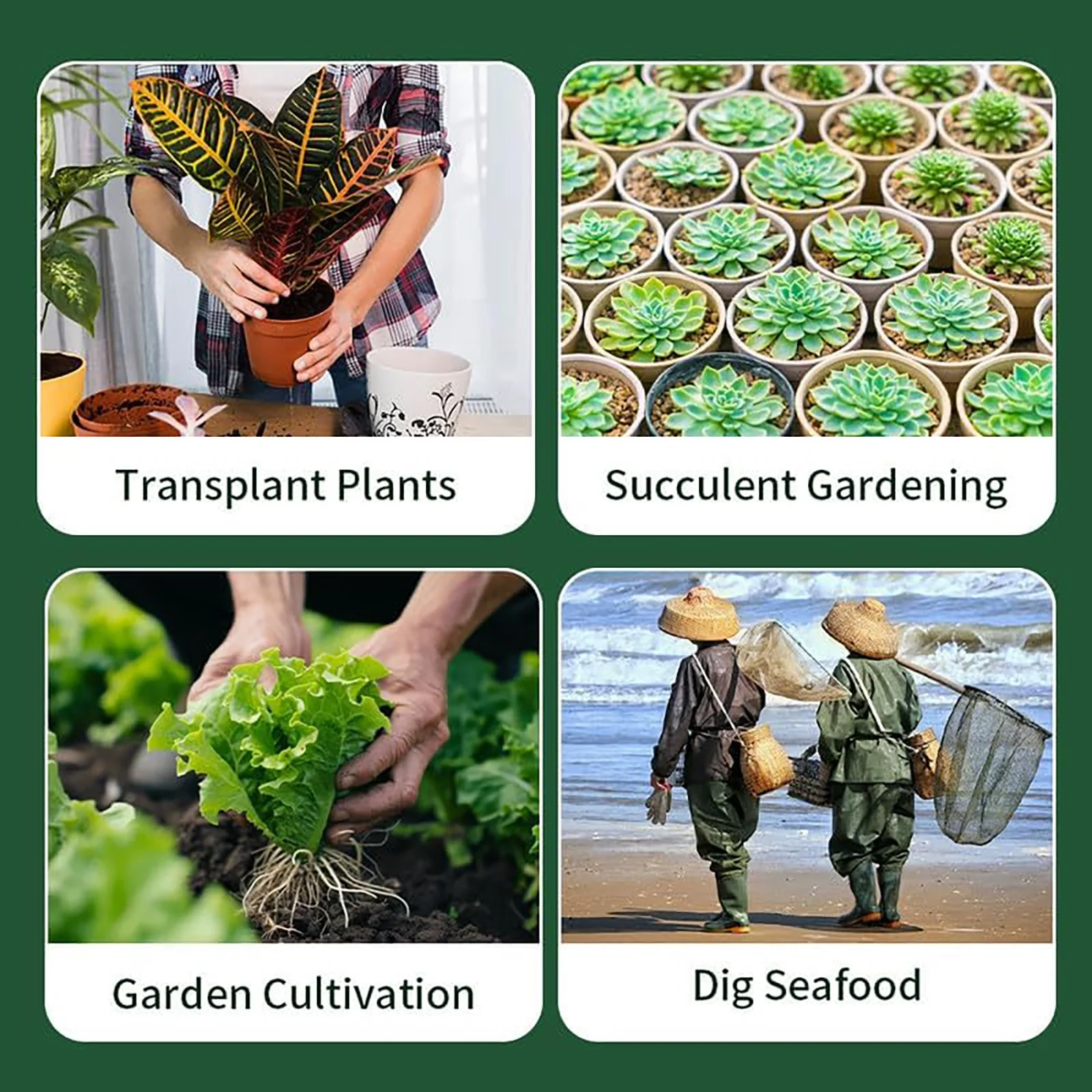 MOQIN Small Garden Shovel, Heavy Duty Gardening Hand Trowel, Spade Shovel Rake for Garden Plants Care House Plants Flower Pot Cactus Vegetables Plant Tool