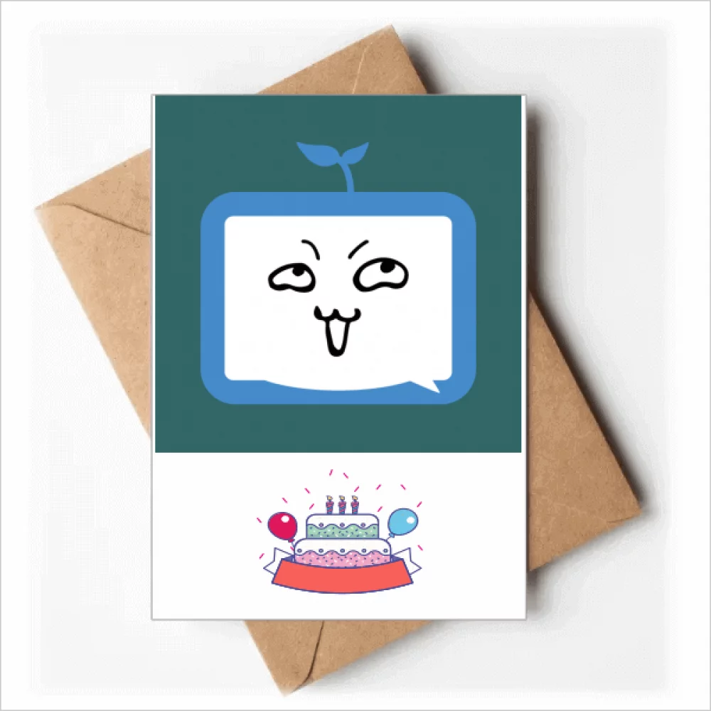 Saplings Insidious Small TV Face Original Happy Birthday Greeting Cards Envelopes Blank