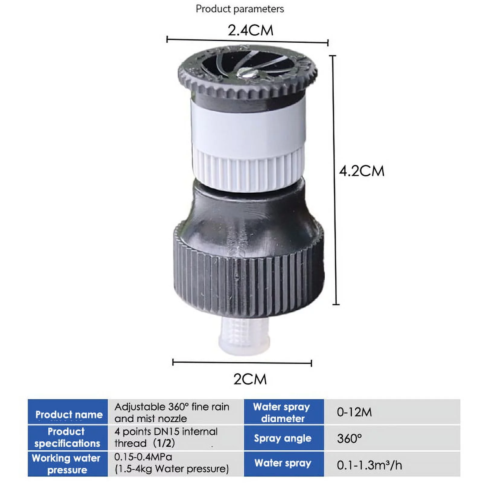 Adjustable 360° Sprinkler For Garden Lawn Irrigation Nozzle Automatic Watering