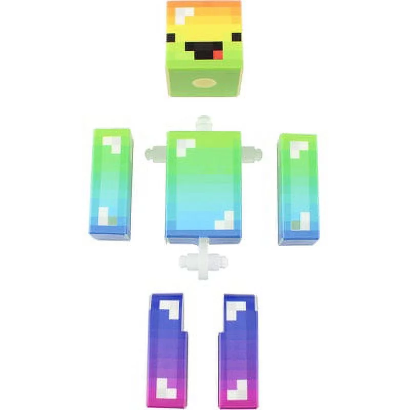 Derpy Rainbow Guy Action Figure Toy, 4 Inch Custom Series Figurines by EnderToys