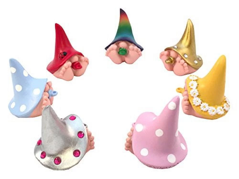 Miniature Baby Gnomes 7 Pack Collection – The Adorable Baby Gnomes for the Fairy Garden that Garden Fairies LOVE