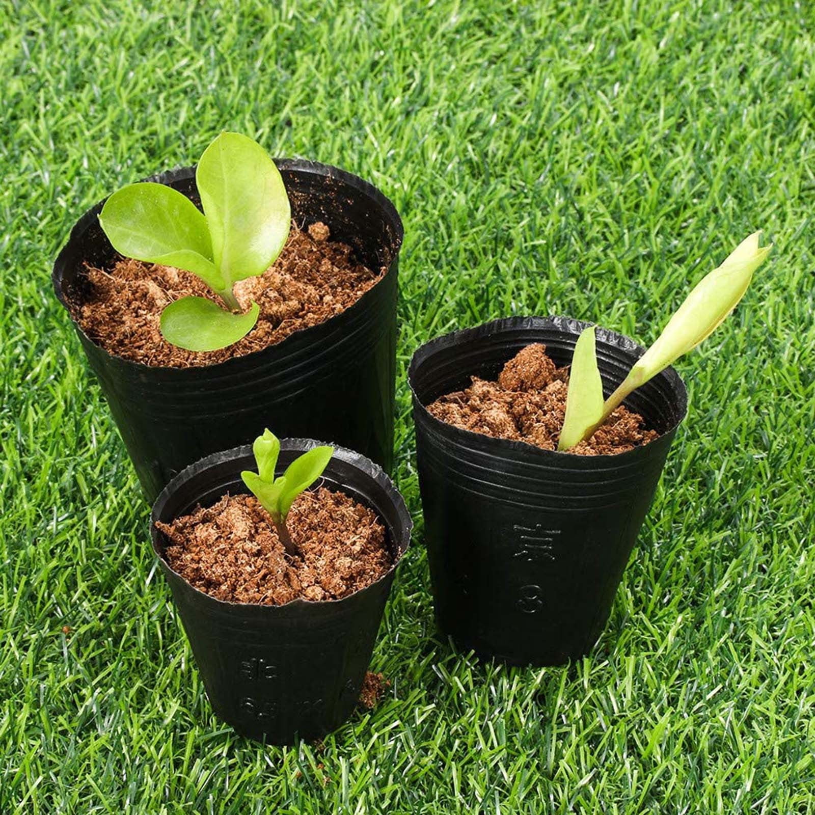 100pcs Household Garden Black Plastic Nutrition Pots Practical Durable Soft Nutrition Pots