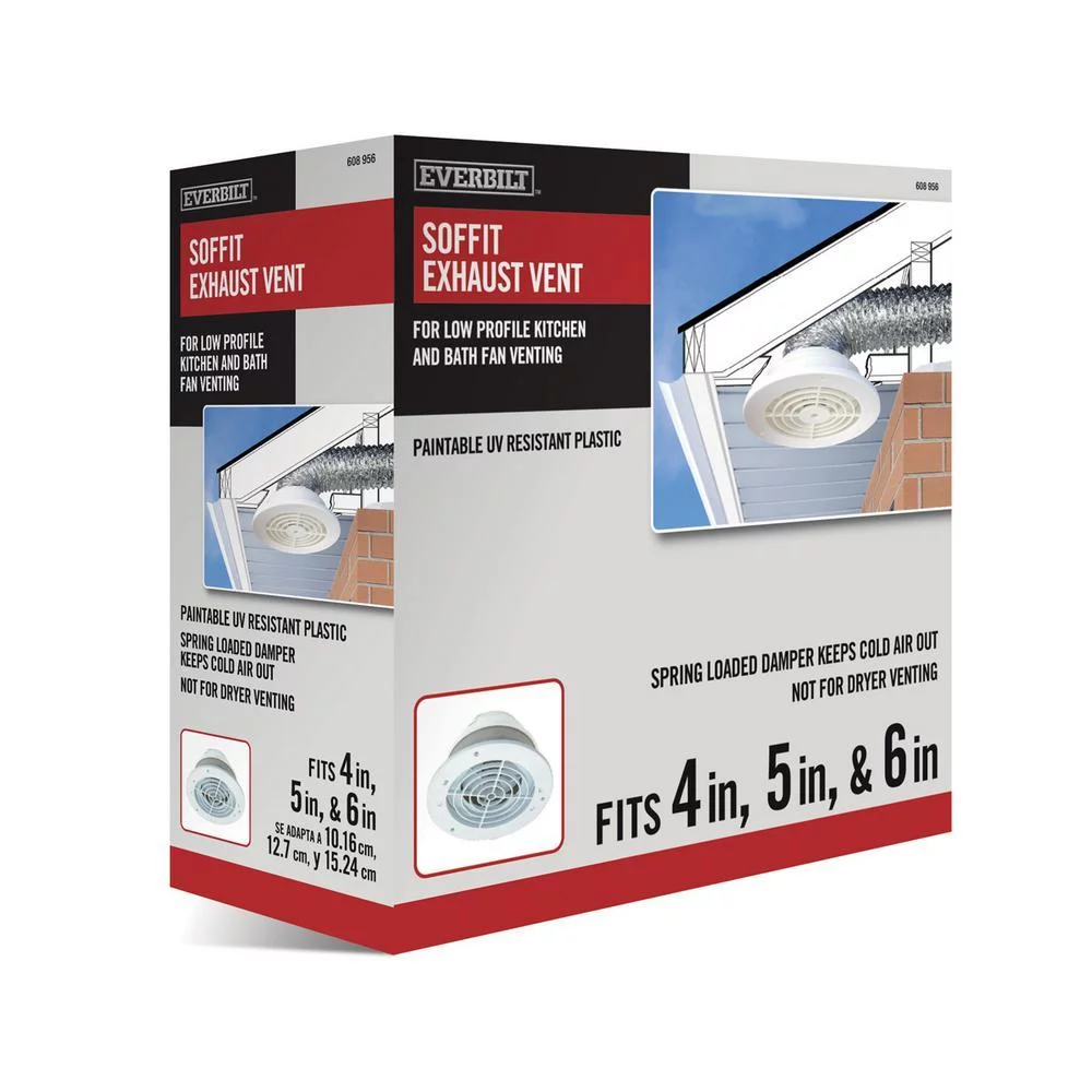 Everbilt Soffit Exhaust Flush Mount Vent Damper System