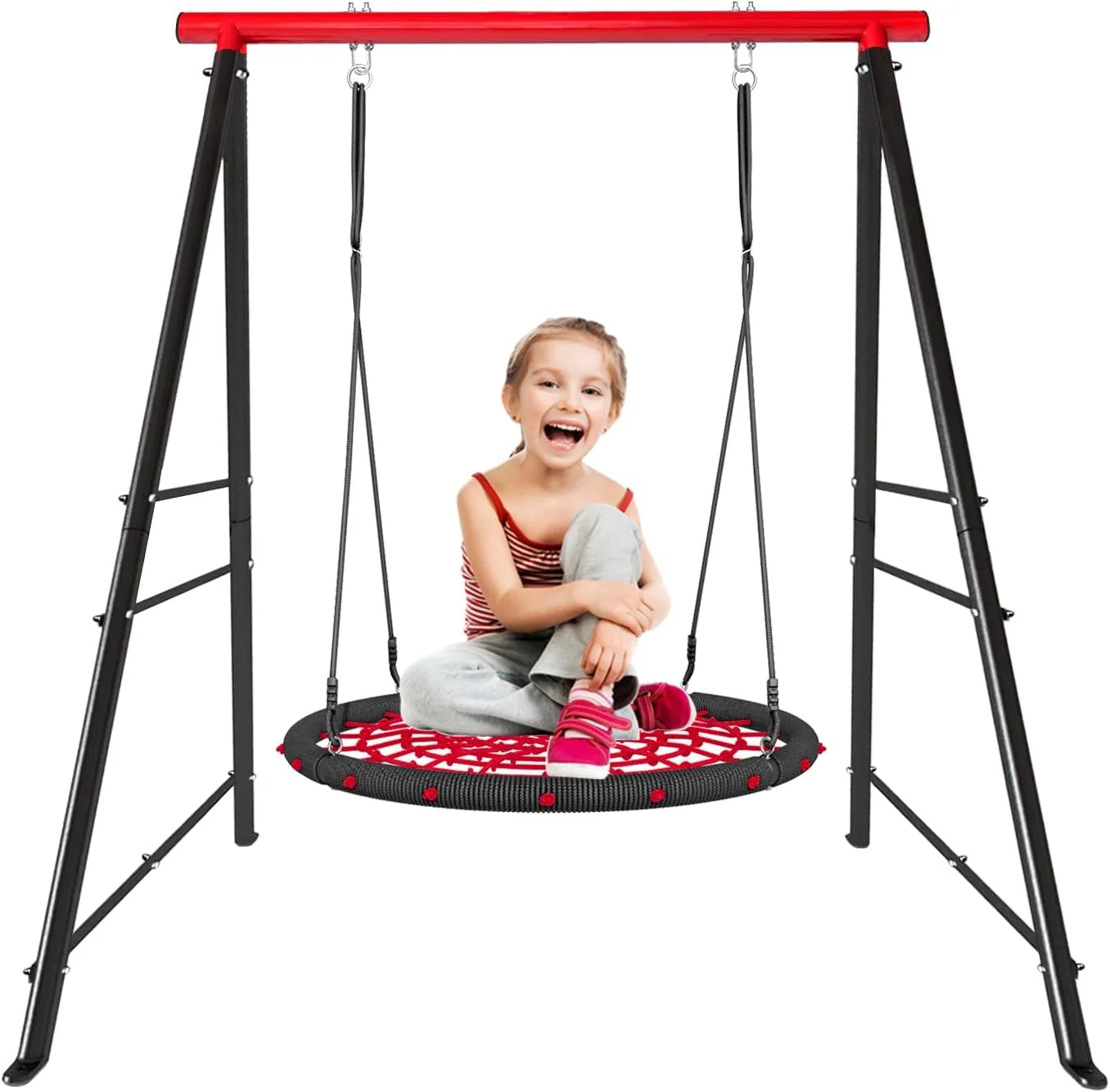Heavy Duty Metal Swing Stand Web Tree Swing Frame Metal A-Frame Set , 77.9