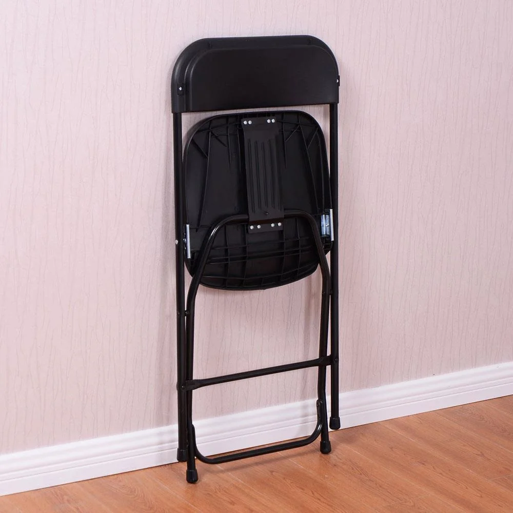Lot 6 Plastic Commercial Wedding Quality Stackable Folding Chairs Party Black