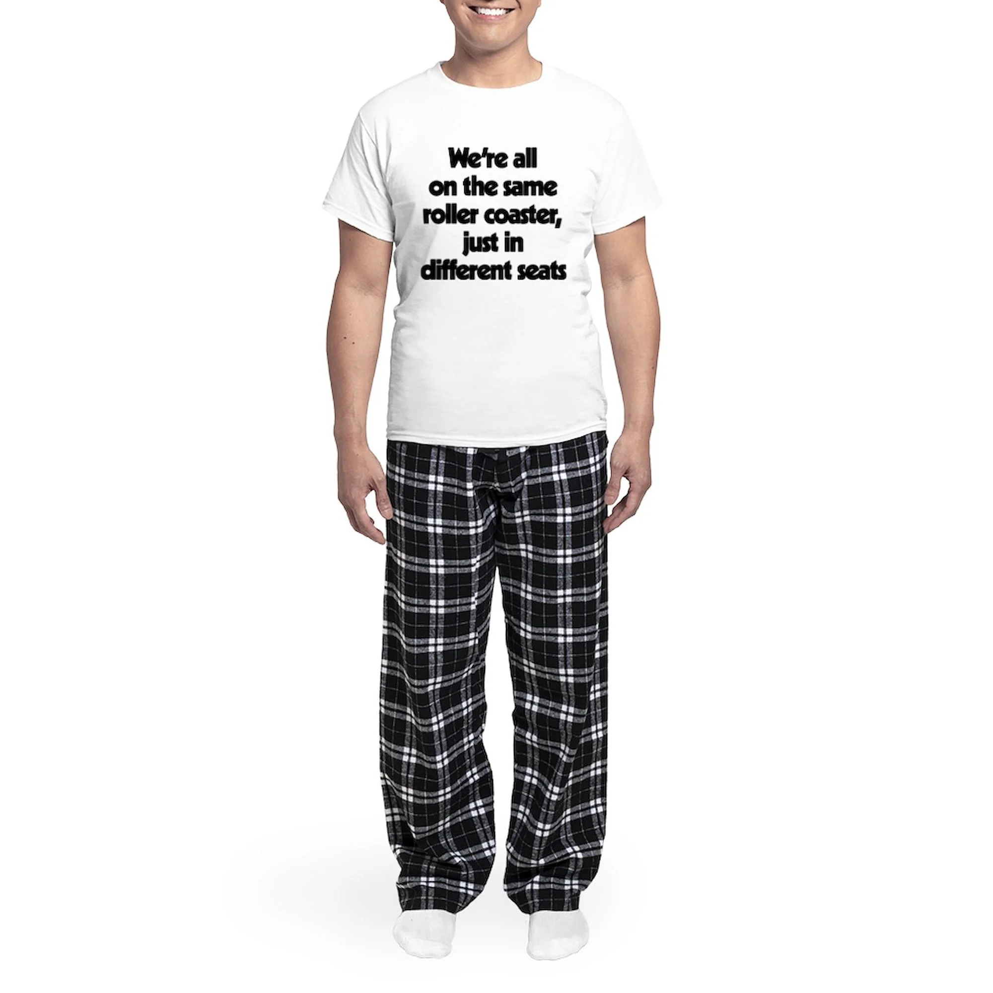 CafePress - The Same Roller Coaster Just Men's Light Pajamas - Men's Light Loose Fit Cotton Pajama Set
