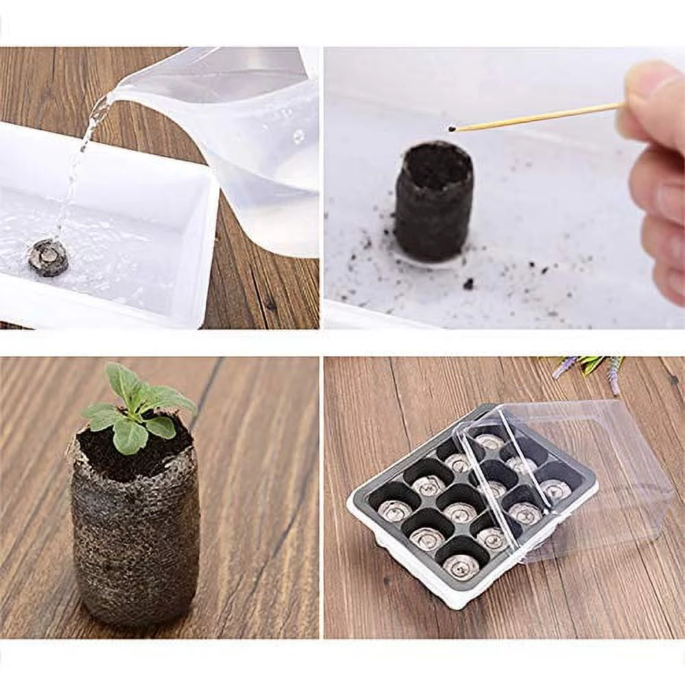 Votono Votono 50 Pcs Garden Soil Peat Pellets Seeds Starting Plugs Peat Soil Pellet Fiber Soil for Garden Seeding Planting (30mm) (50pcs)