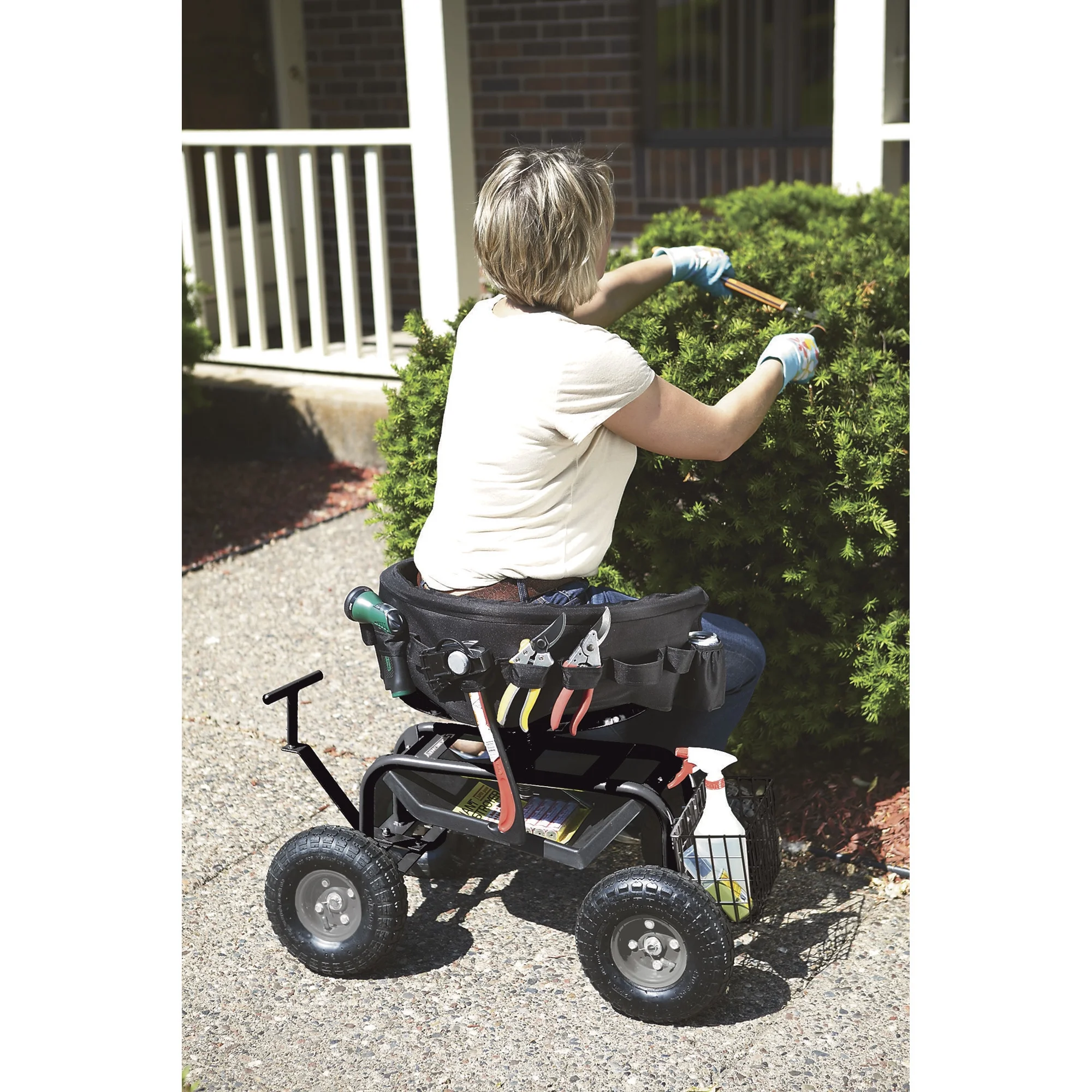 Strongway Deluxe Rolling Garden Seat with Easy Change Turnbars