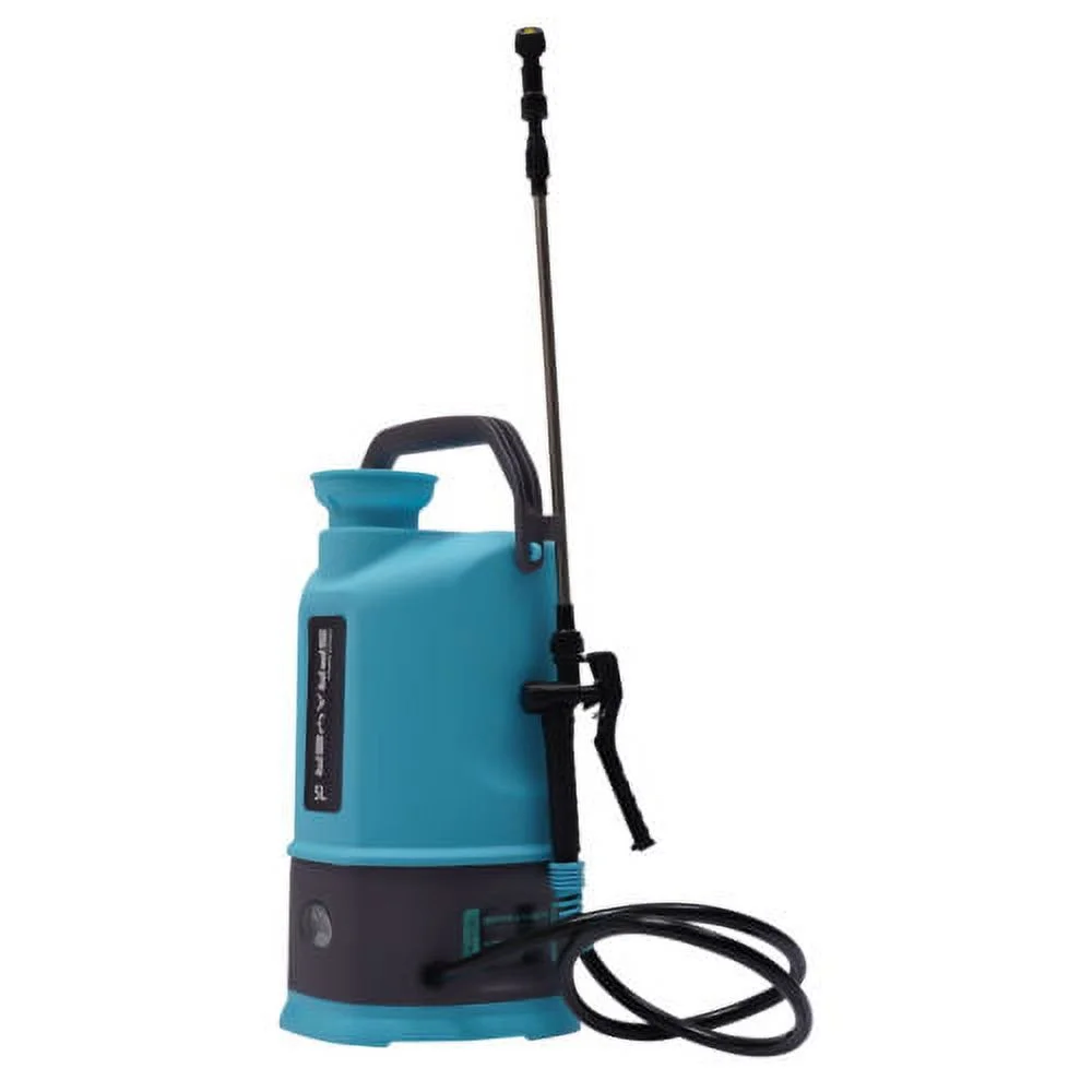 1.32 Gal Electric Garden Weed Sprayer Battery Powered 5 Nozzles Retractable Wand