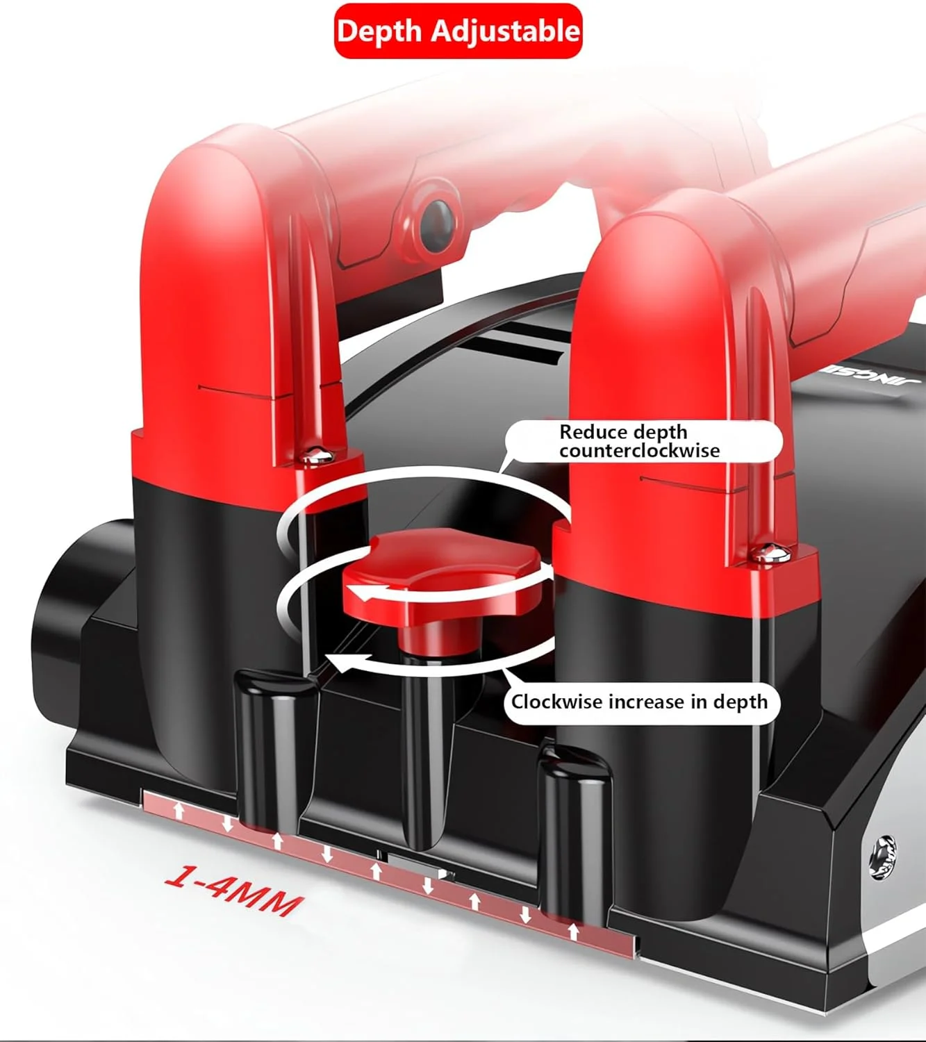 Electric Wall Planer Putty Concrete Wall Renovation Shovel Gray Machine Cutting Depth 1-4mm