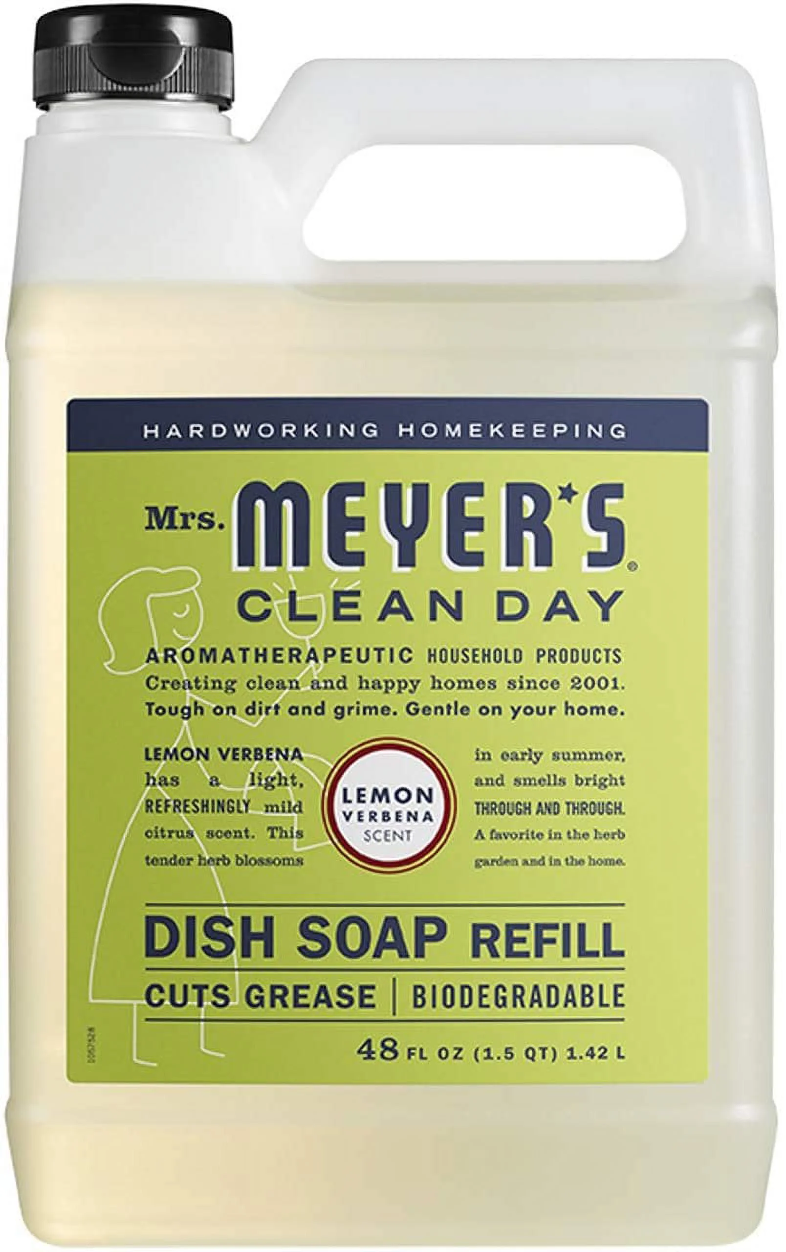 Liquid Dish Soap Refill,1 Pack Lemon Verbena,1 Pack Lavender,1 Pack Peony,1 Pack Honeysuckle, 48 OZ each