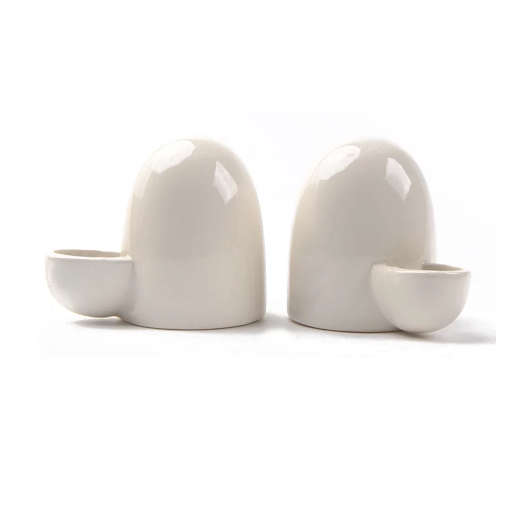 Thick Ceramic Home Pet Water Feeder Hedgehog Drinking Fountain Small Pet Water Dispenser (White)