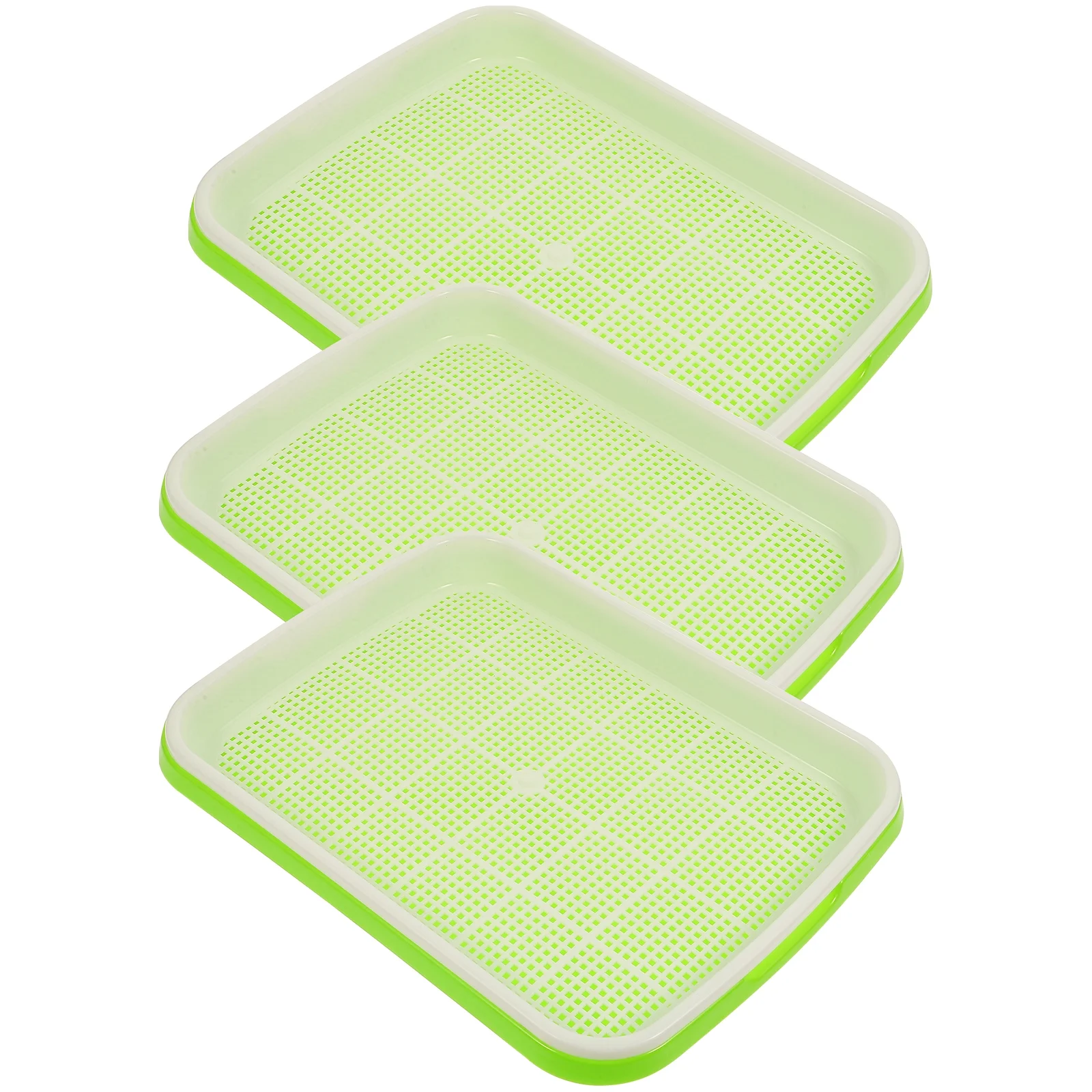3Pcs Premium Nursery Tray Hydroponic Germinating Tray Garden Plastic Nursery Tray