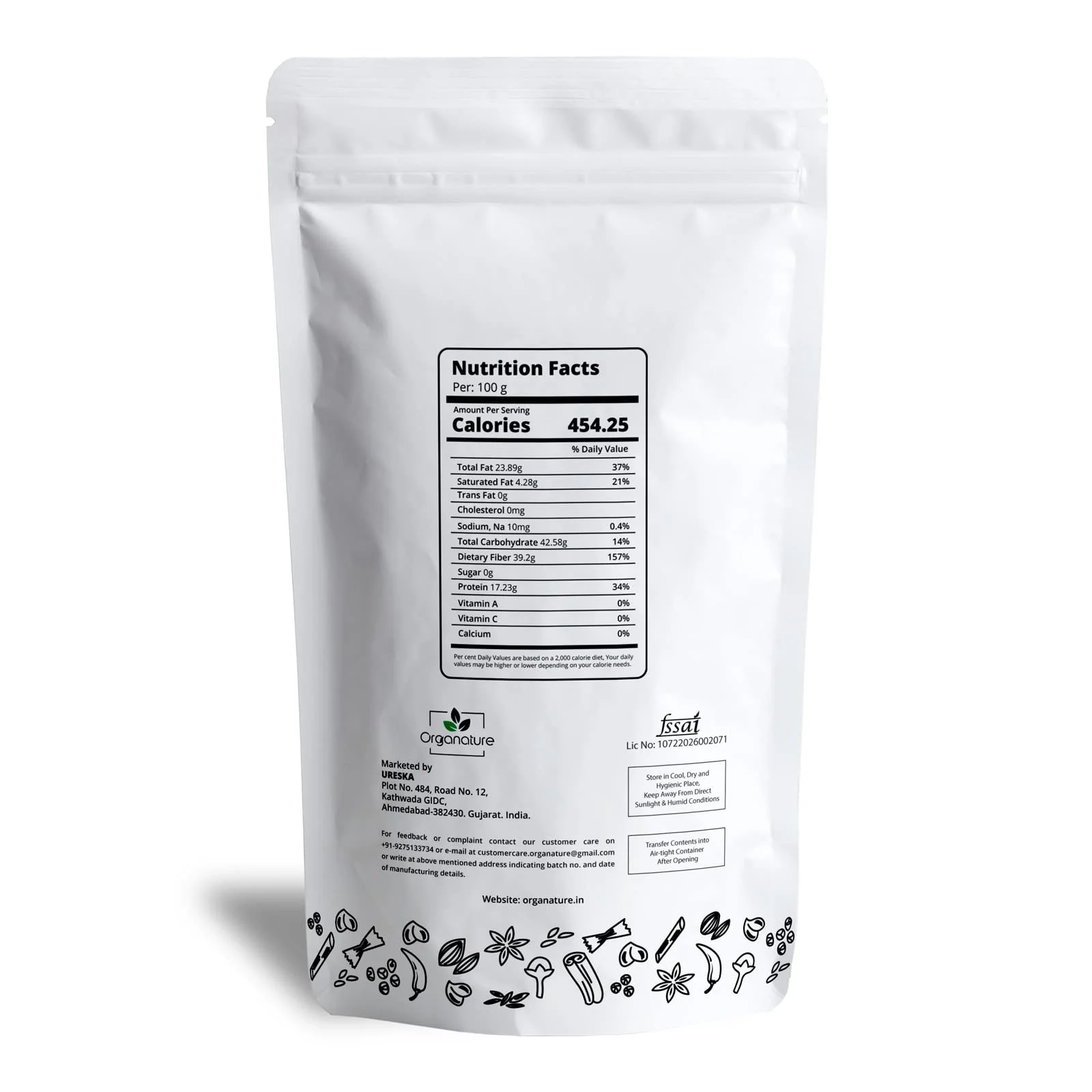 Organature Premium Fresh Whole Ajwain Seeds | Carom Seeds | Ajamo | Bishop'S Weed Pack Of - (400 Grams)