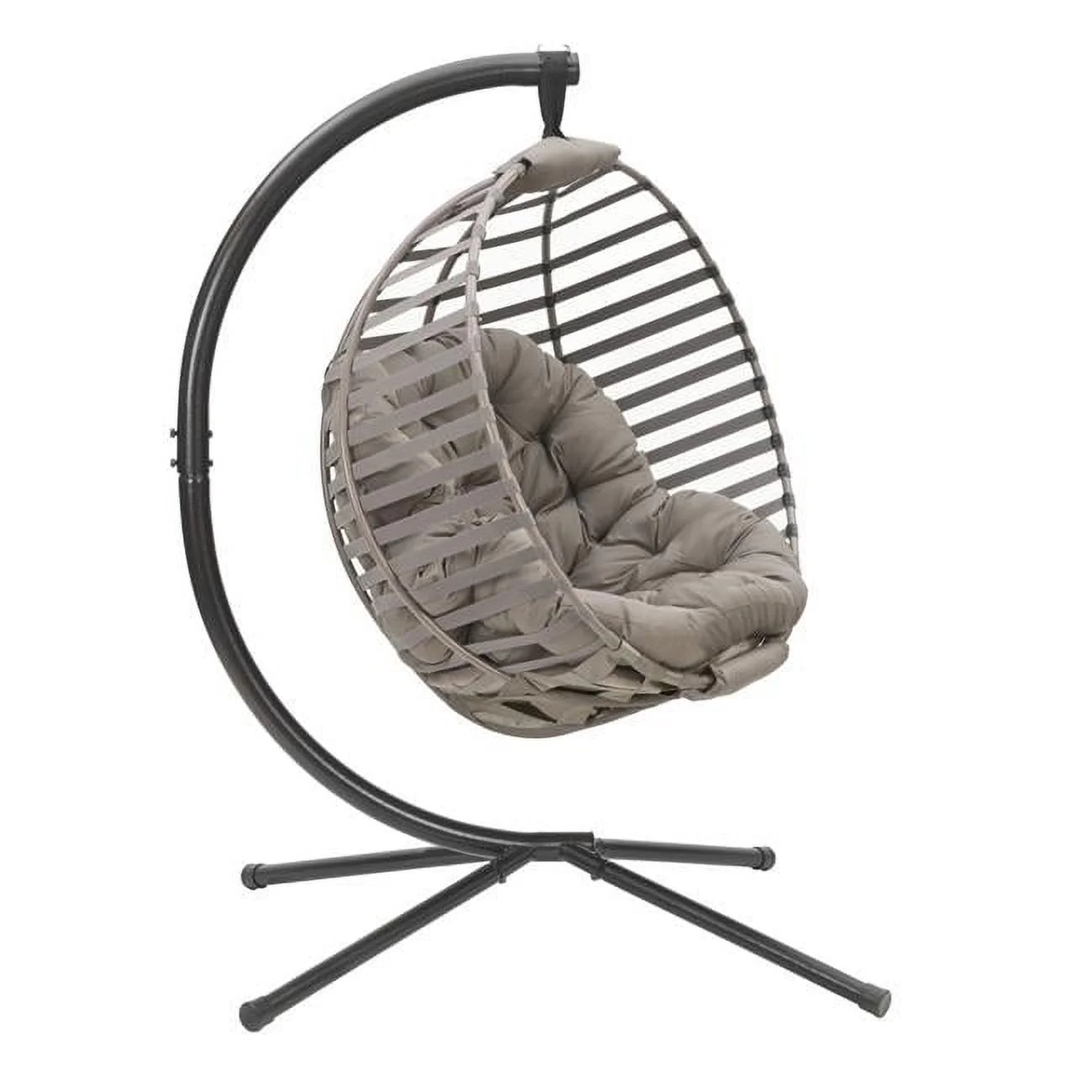 400 lbs Modern Hanging Ball Chair with Stand, 66 x 50 x 43 in.