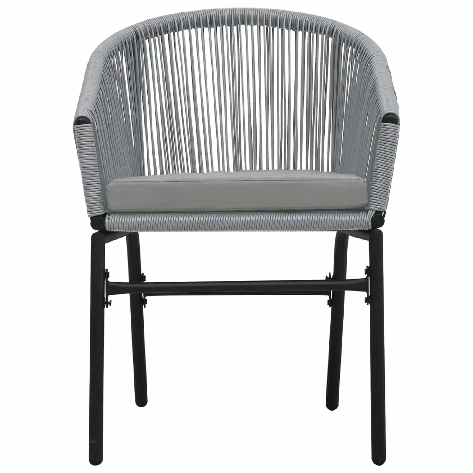 Dcenta Patio Chairs 2 pcs Anthracite PE Rattan