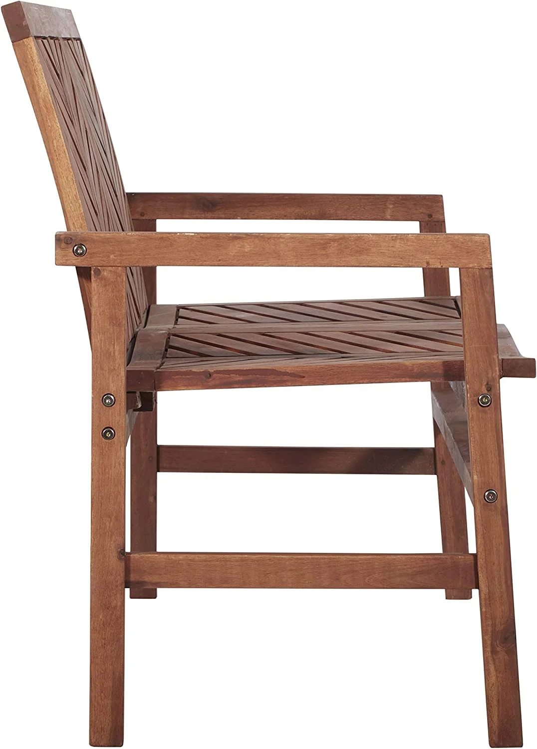 Patio Wood Loveseat Bench - Brown