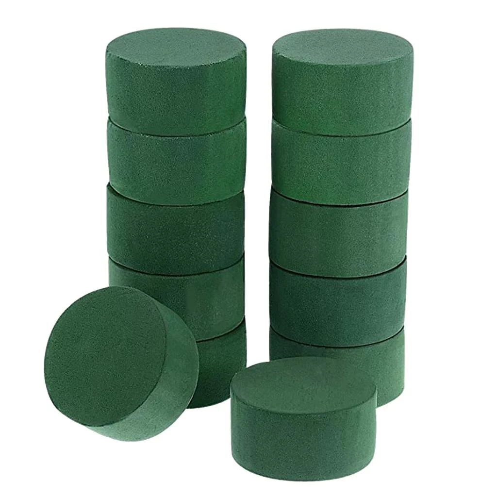 Menolana 12Pcs 9cm Floral Wet Foam Bricks Water Absorbent Flower Color Green Arrangement Craft