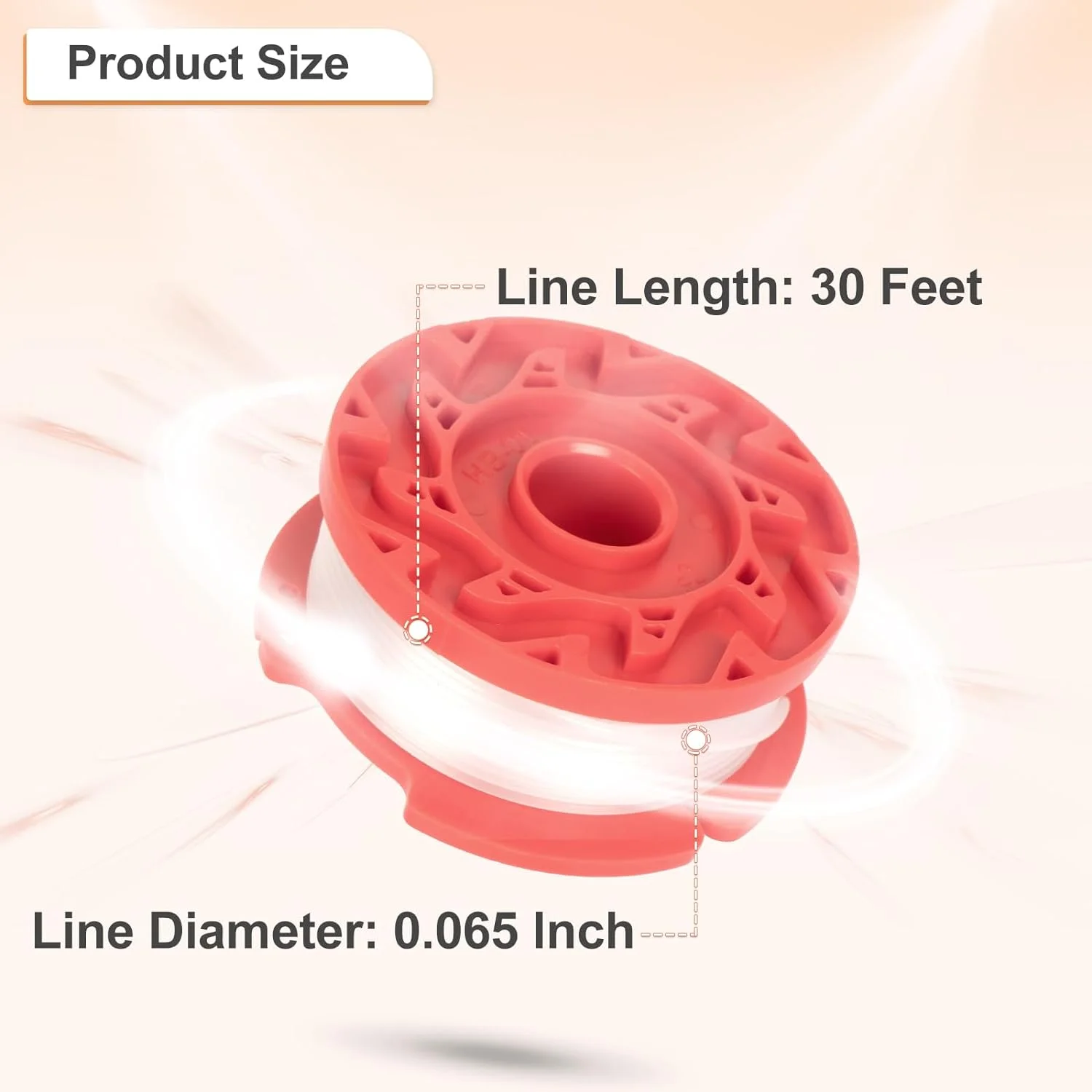 3-Pack Weed Eater String, Compatible with Craftsman String Trimmer CMCST900D1, CMCST900B, CMESTA900, CMESTE920, 0.065 Inch String Trimmer Line Replacement CMZST0653