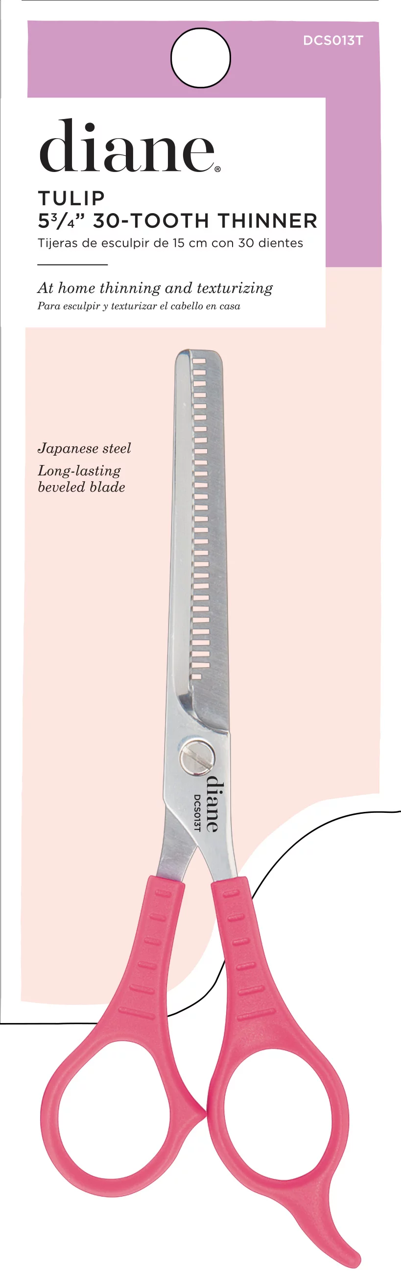 Diane Tulip Steel Barber Hair Thinner Shears, 5.75