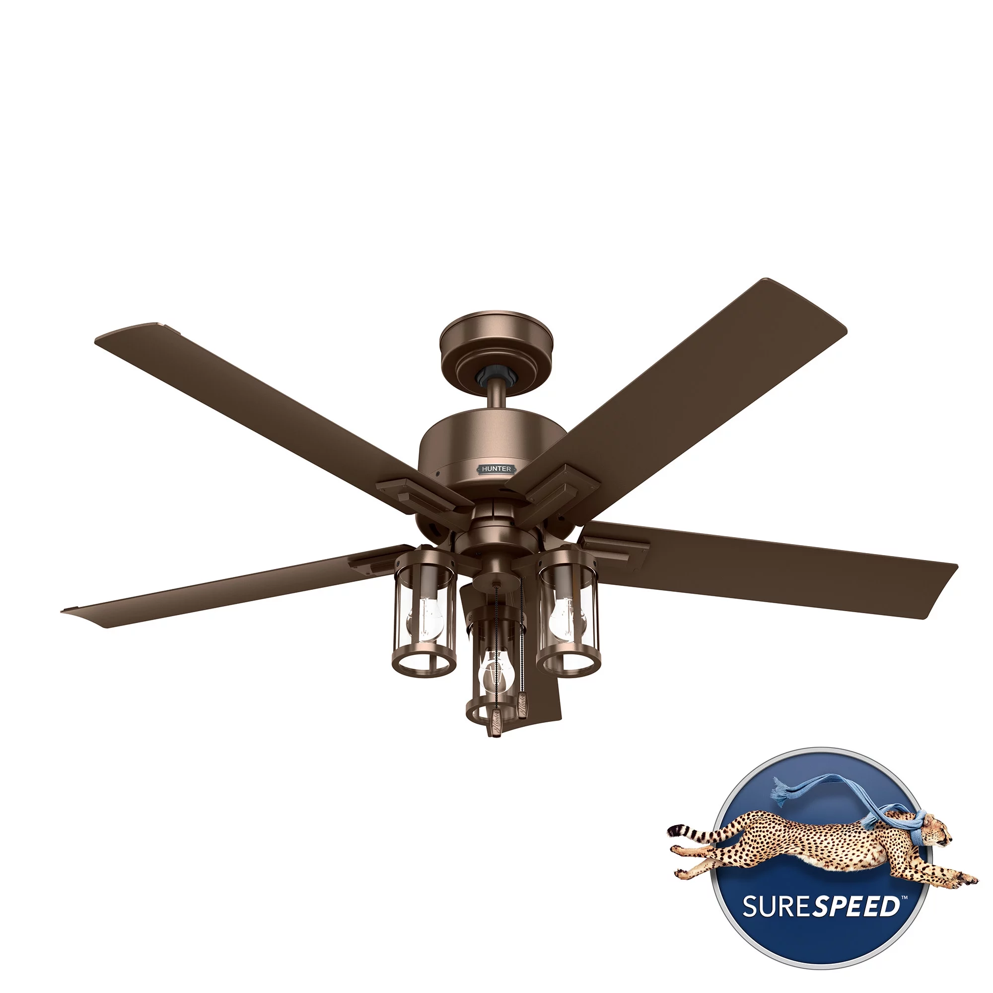 Hunter Fans - Lawndale - 5 Blade Ceiling Fan with Light Kit and Pull Chain In