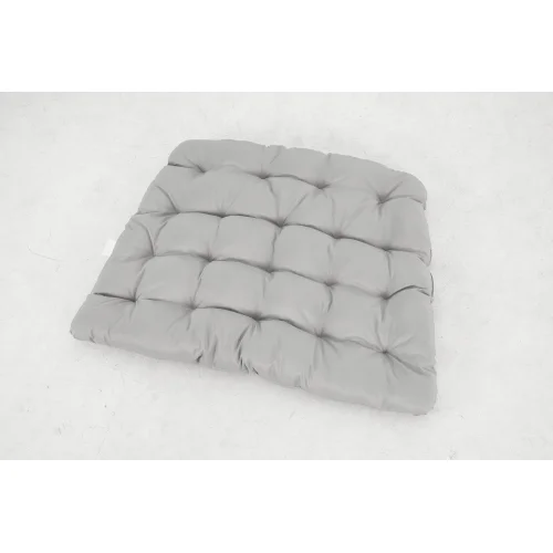 Buumin 2 person wicker double swing chair with cushion grey