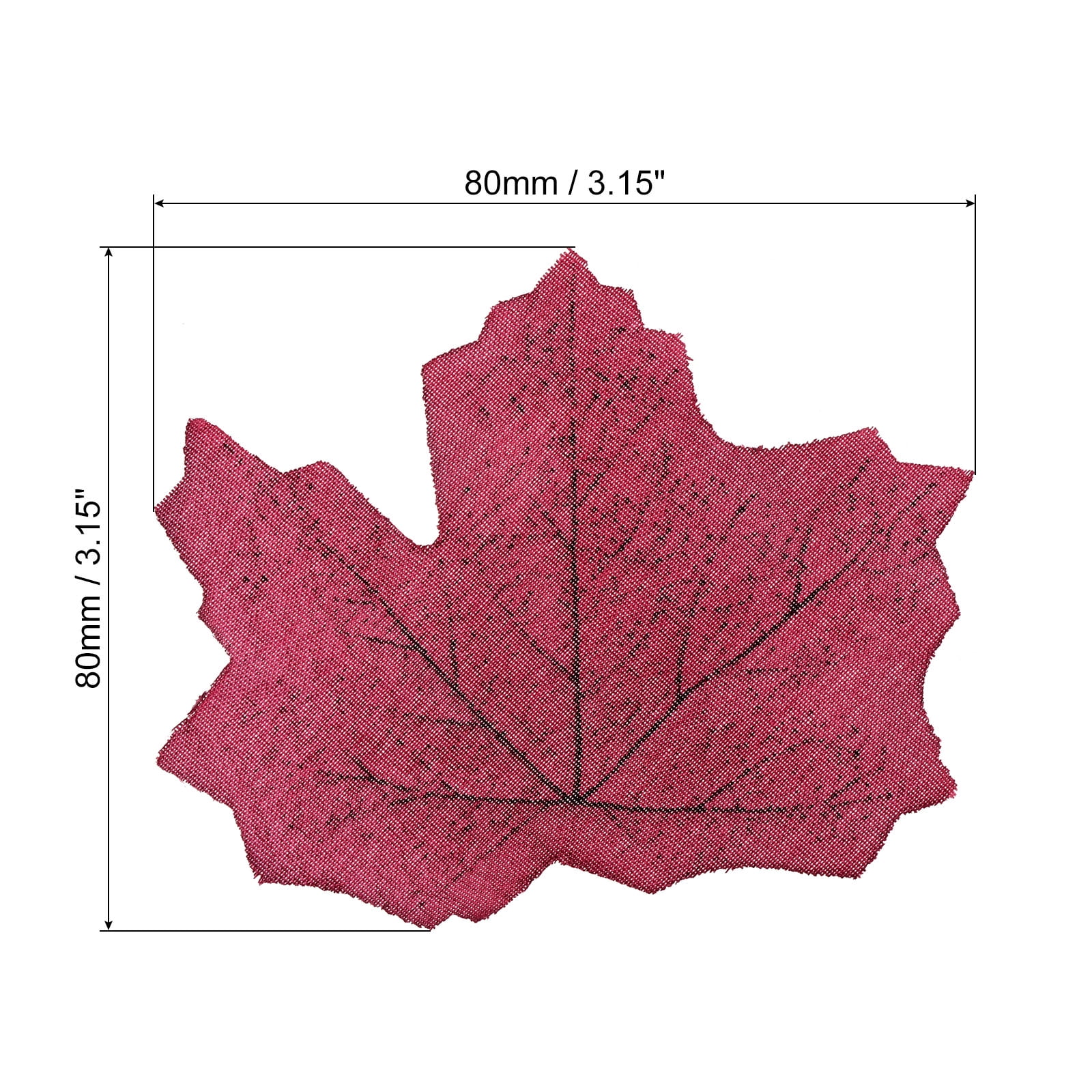 Uxcell Artificial Leaves Fall Maple Autumn Fake Leaf Decoration, Burgundy 200 Pack