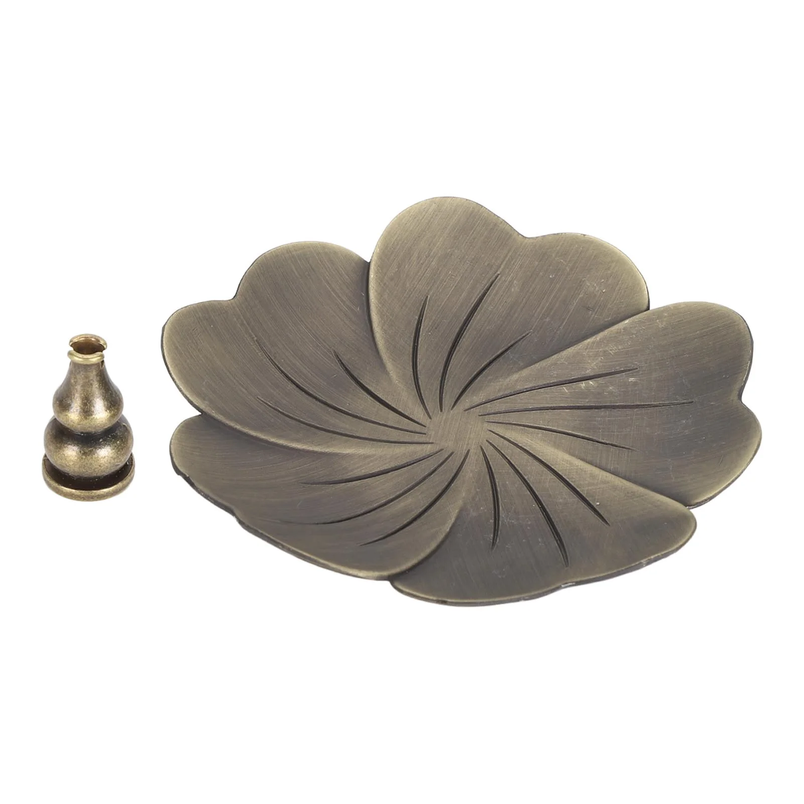 Gonyscag Sakura Flower Incense Holder Alloy Incense Burner Holder Stress Relief Exquisite Incense Tray with Gourd Incense Stick Holder for Bedroom(1)