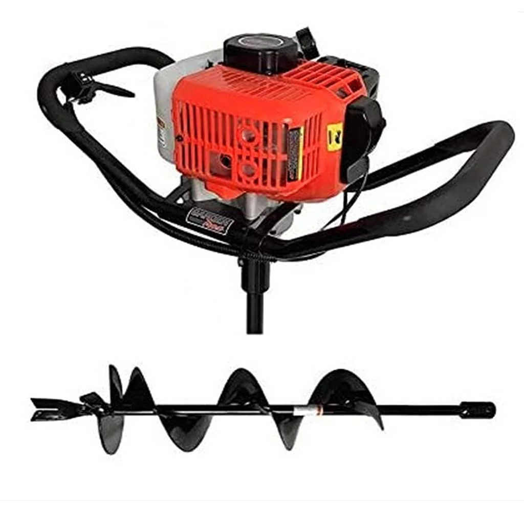 GardenTrax 8 Inch Auger Drill Bit 43cc 2cycle Powerhead Earth Auger Combo