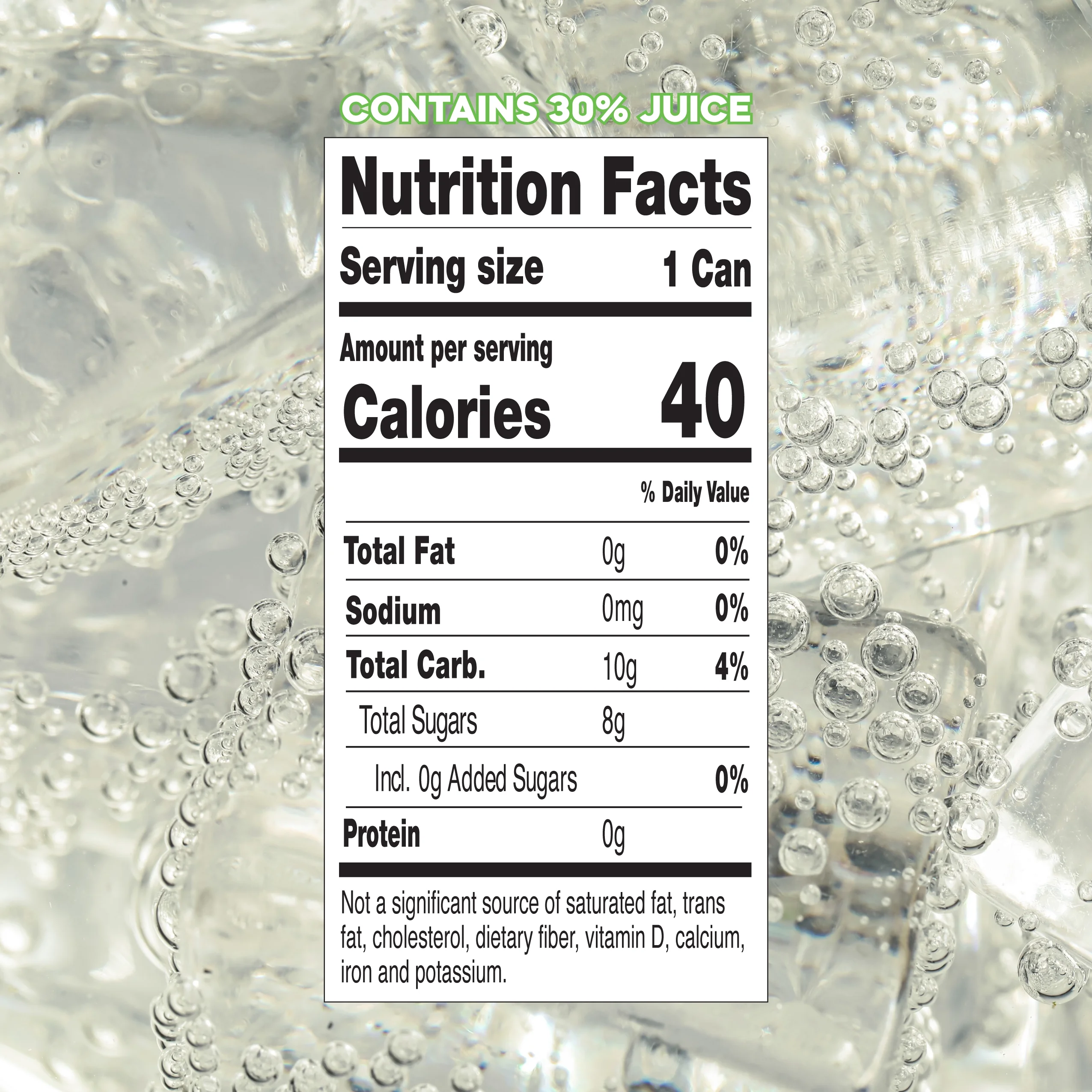 GoodPop Just Juice + Bubbly Water Mini Cans Lemon Lime 7.5 fl oz 6 pk