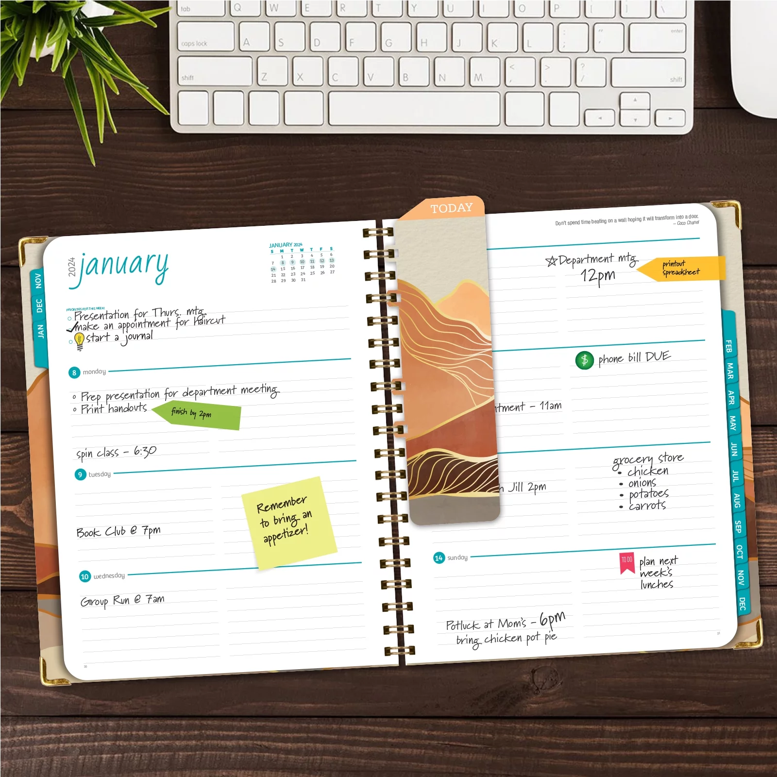 Hardcover CY 2024 Fashion Planner - 8.5