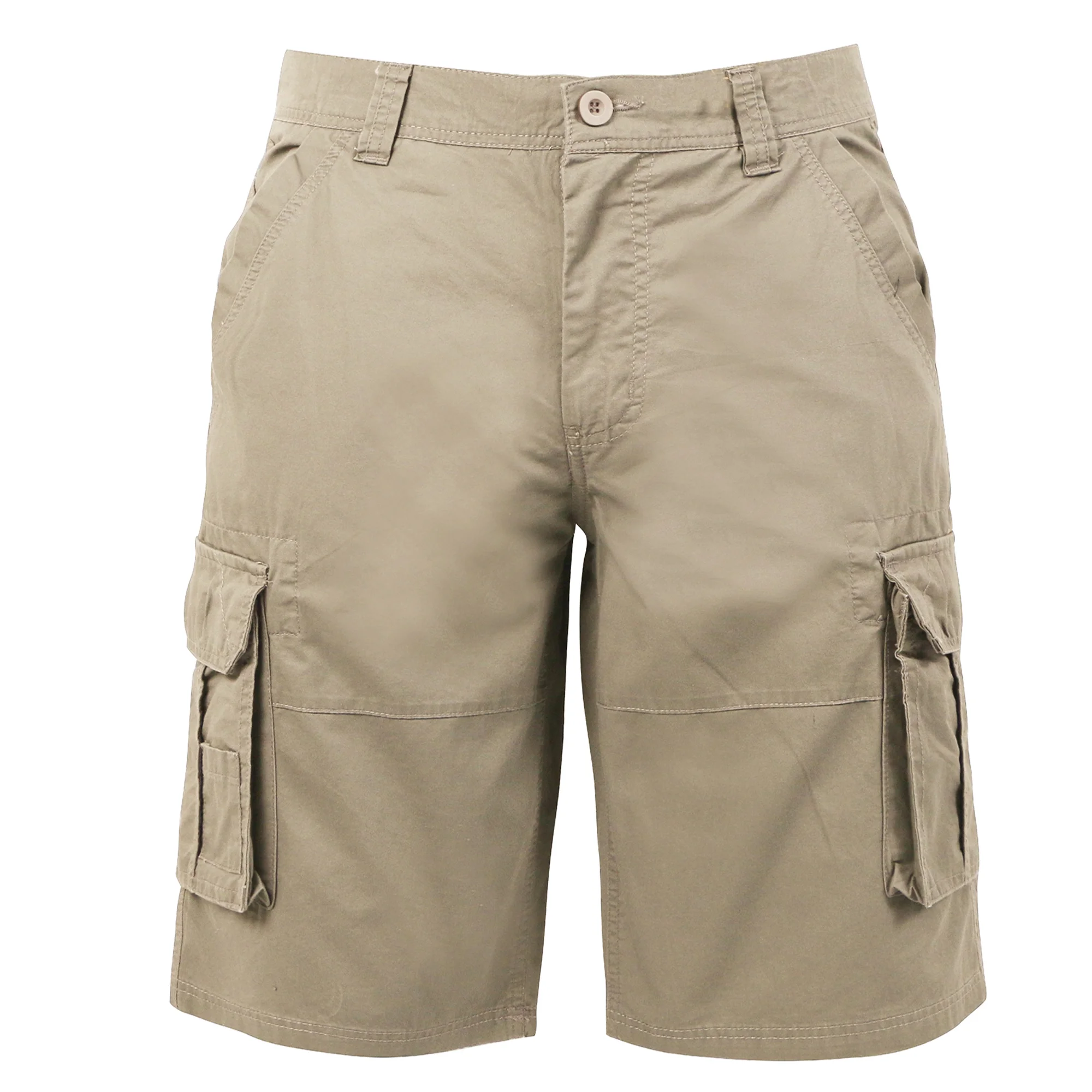 Men's Cargo Shorts Outdoor Multi-Pockets Relaxed Fit Cotton Solid Casual Shorts 02 Khaki 34