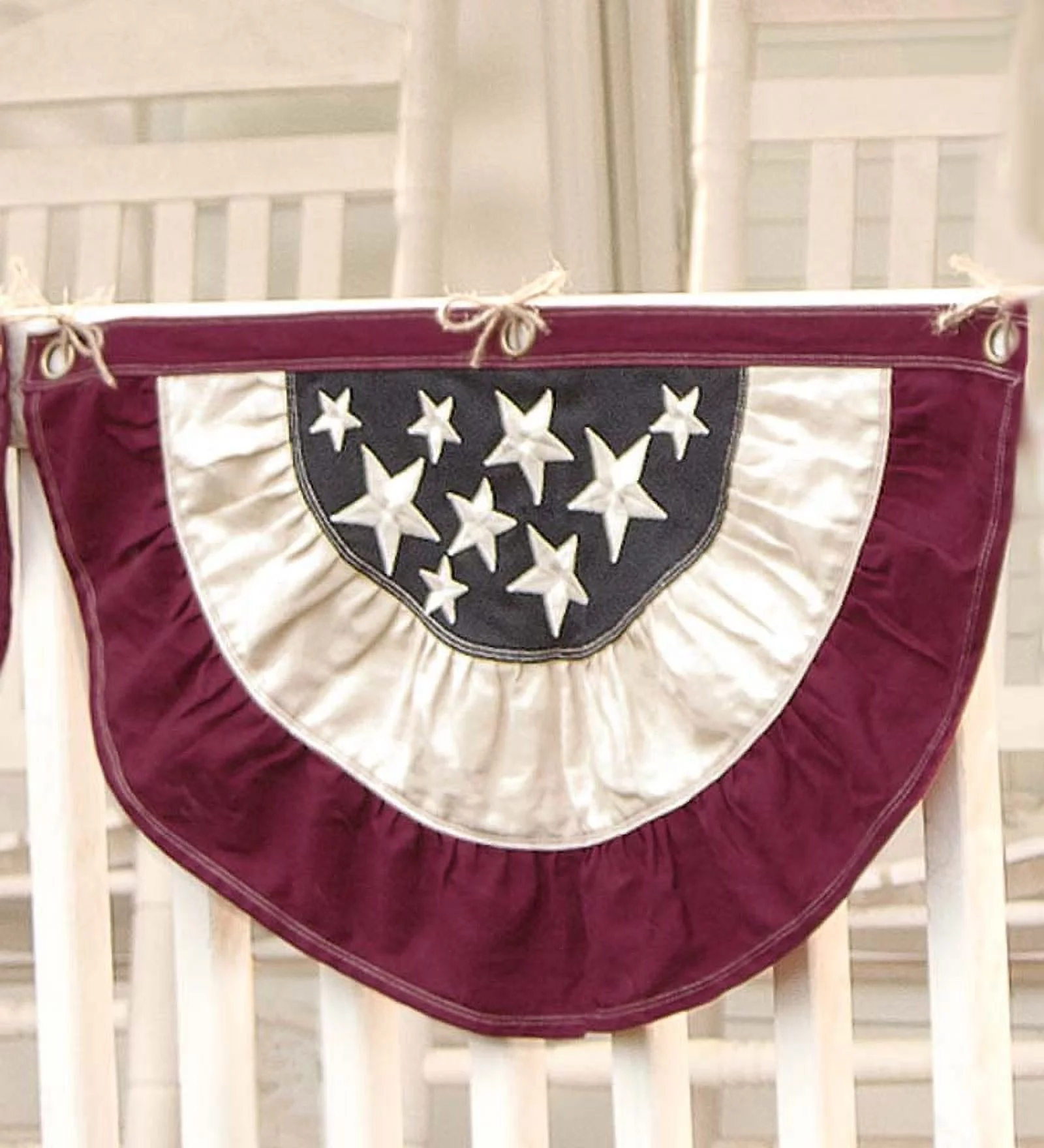 Plow & Hearth Small Half-Round Americana Flag Bunting 30
