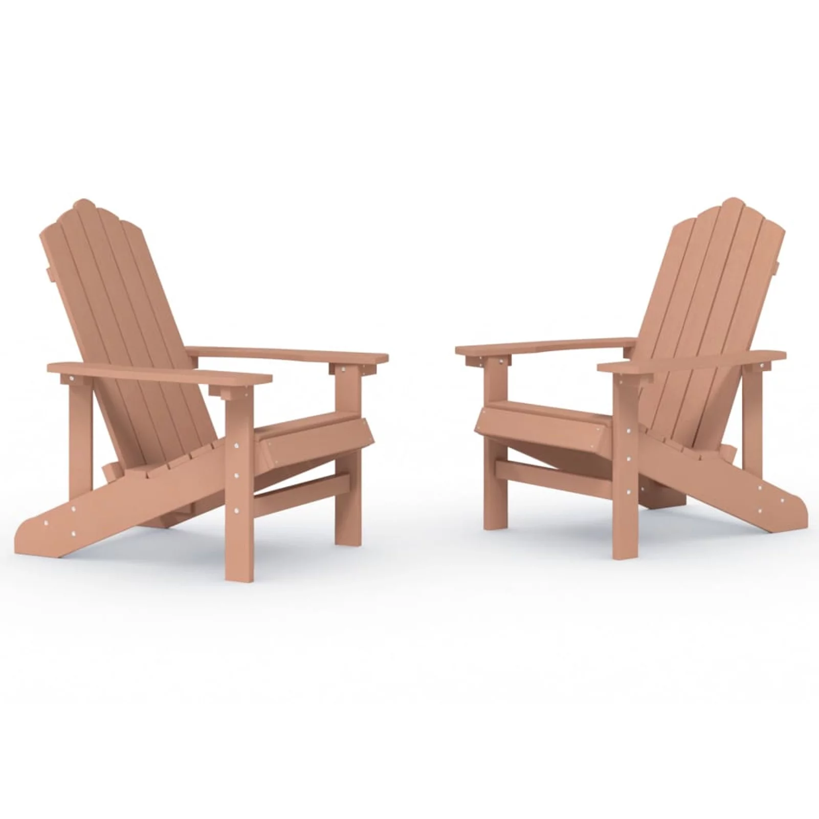 Irfora Patio Adirondack Chairs 2 pcs HDPE Brown