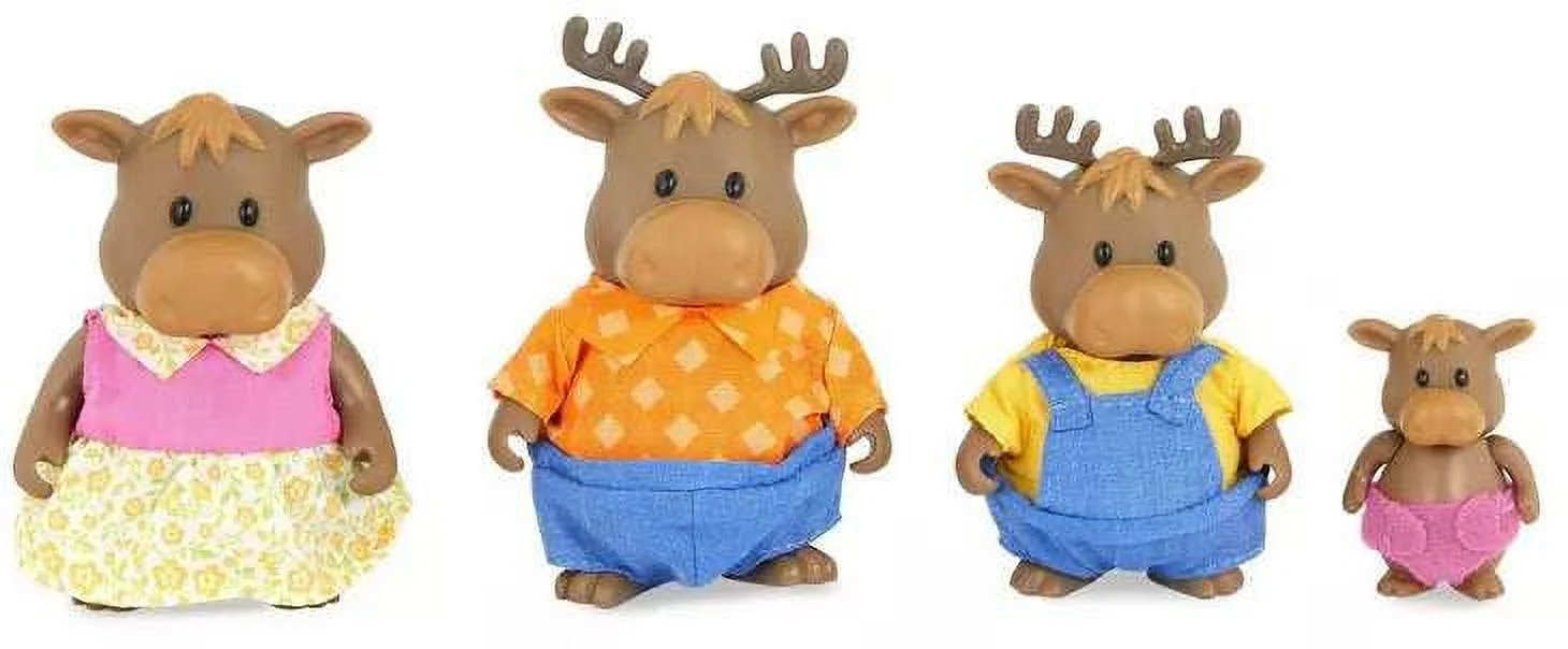 Li'l Woodzeez Mountain Collection Vanderhoof Moose Family Figure Set