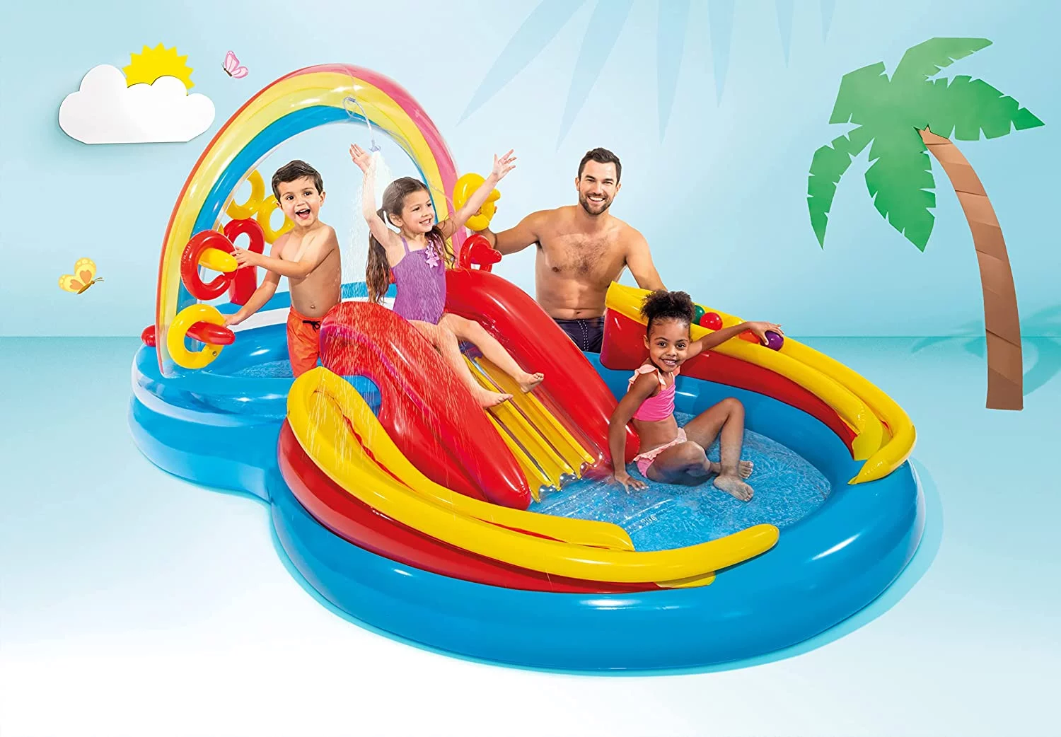 Rainbow Ring Inflatable Play Center, For Ages 2+