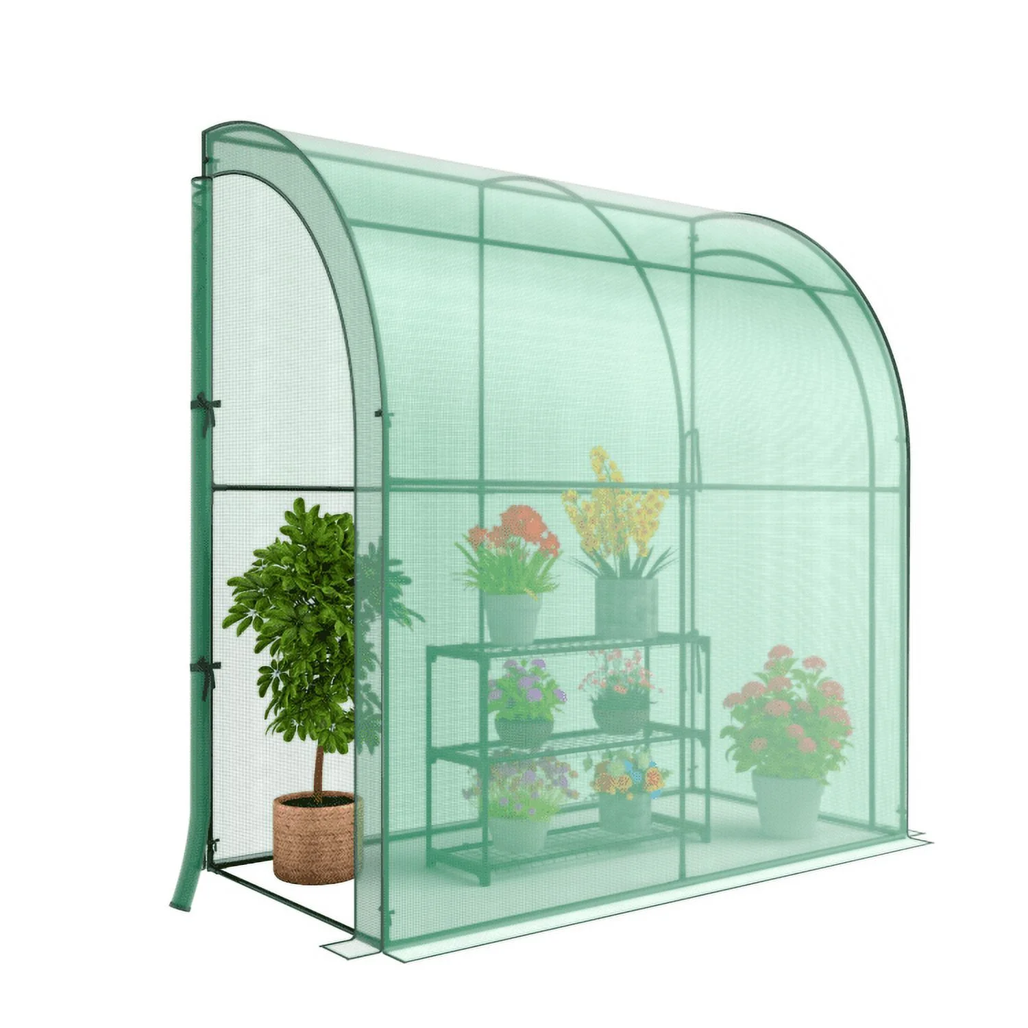 Mini Greenhouse with PE Cover and Metal Frame - Multiple Sizes - Style and Durability for Your Plants