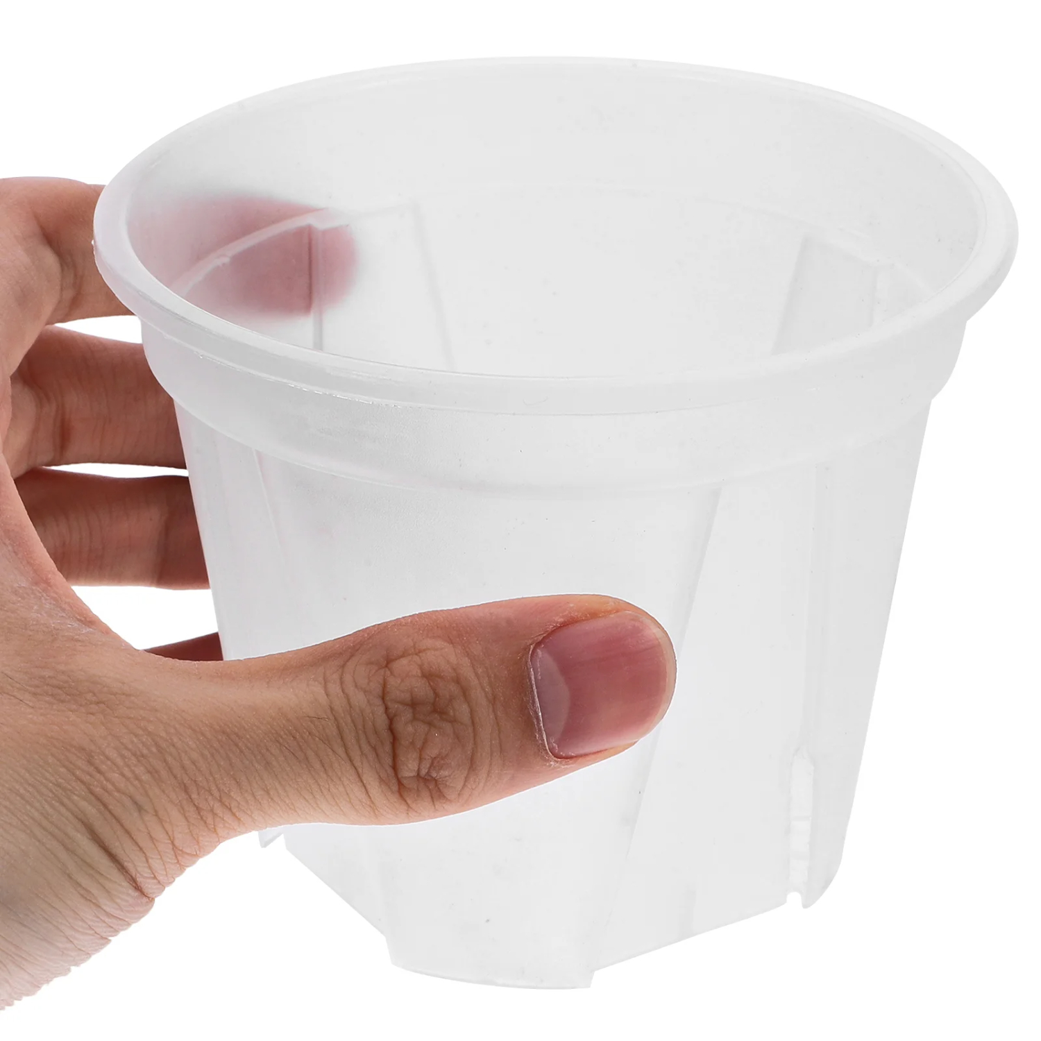 10 Pcs Clear Transparent Plastic Indoor Plant Pots for Nursery Flowers - Beautiful Nursery Flower Pots for Clear  Vibrant Plants