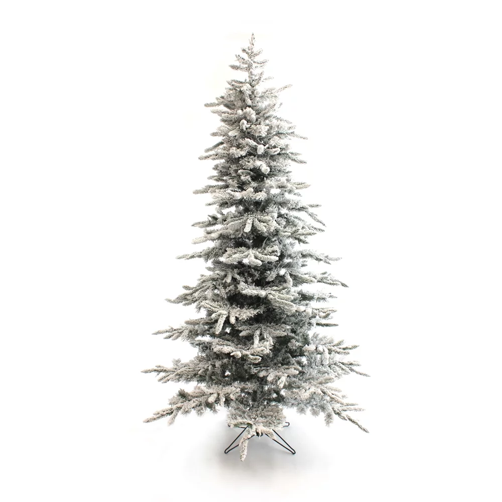 7.5' Prelit Flocked Norway Spruce Tree - Warm White