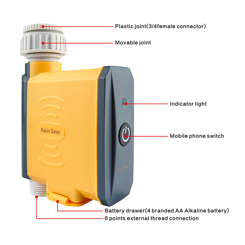 Rain Seer  Zigbee Garden  Irrigation Watering Timer WiFi Water Timer Mobile Phone Remote Controller