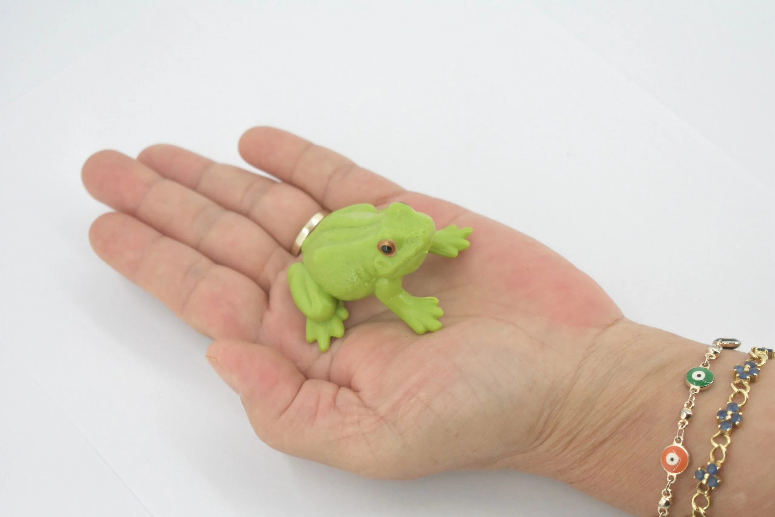 Frog, American Green Garden, Amphibians, Museum Quality, Hand Painted, Rubber, Educational, Realistic, Lifelike, Toy, Kids, Gift, 2 1/2
